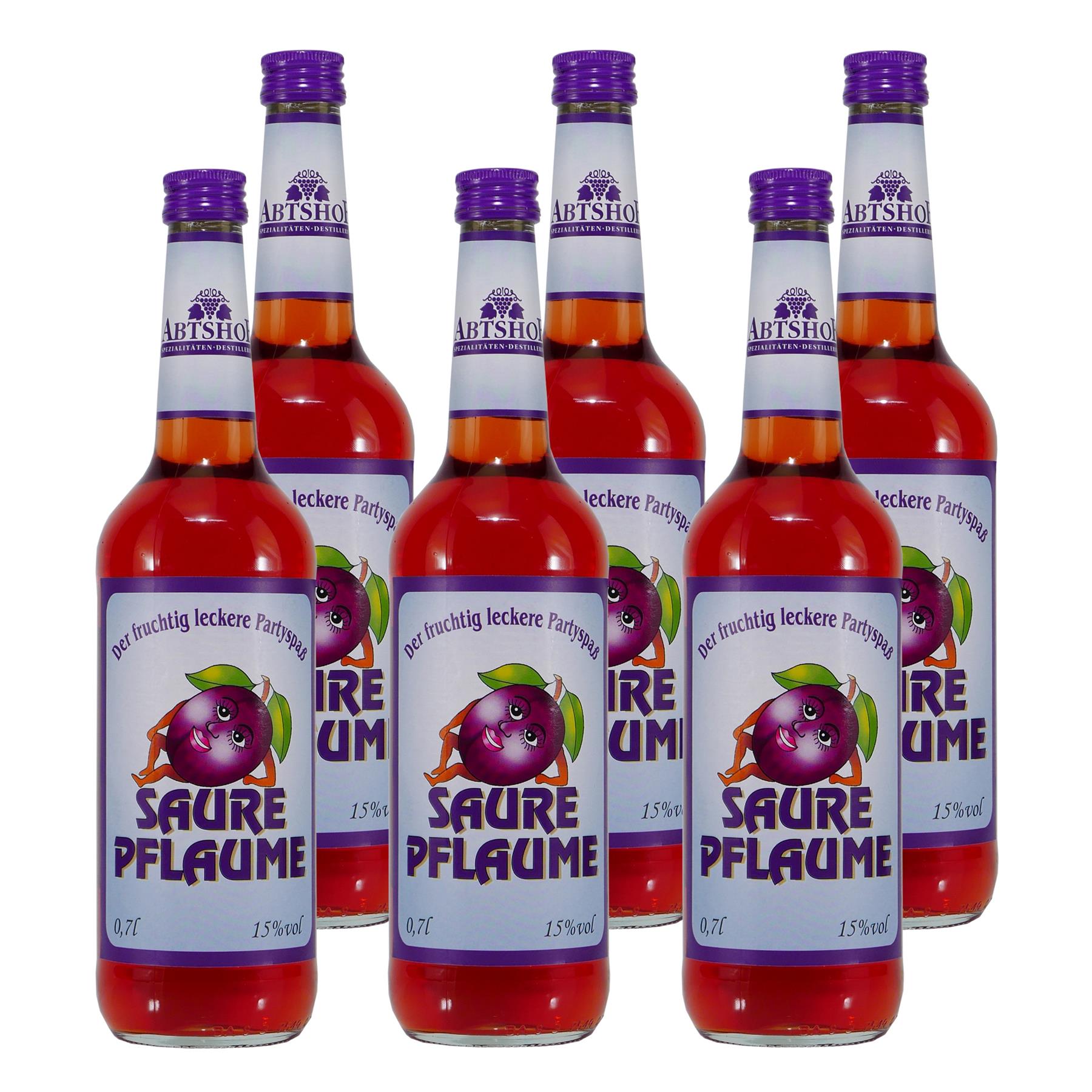 Abtshof Saure Pflaume - Fruchlikör (6 x 0,7L)