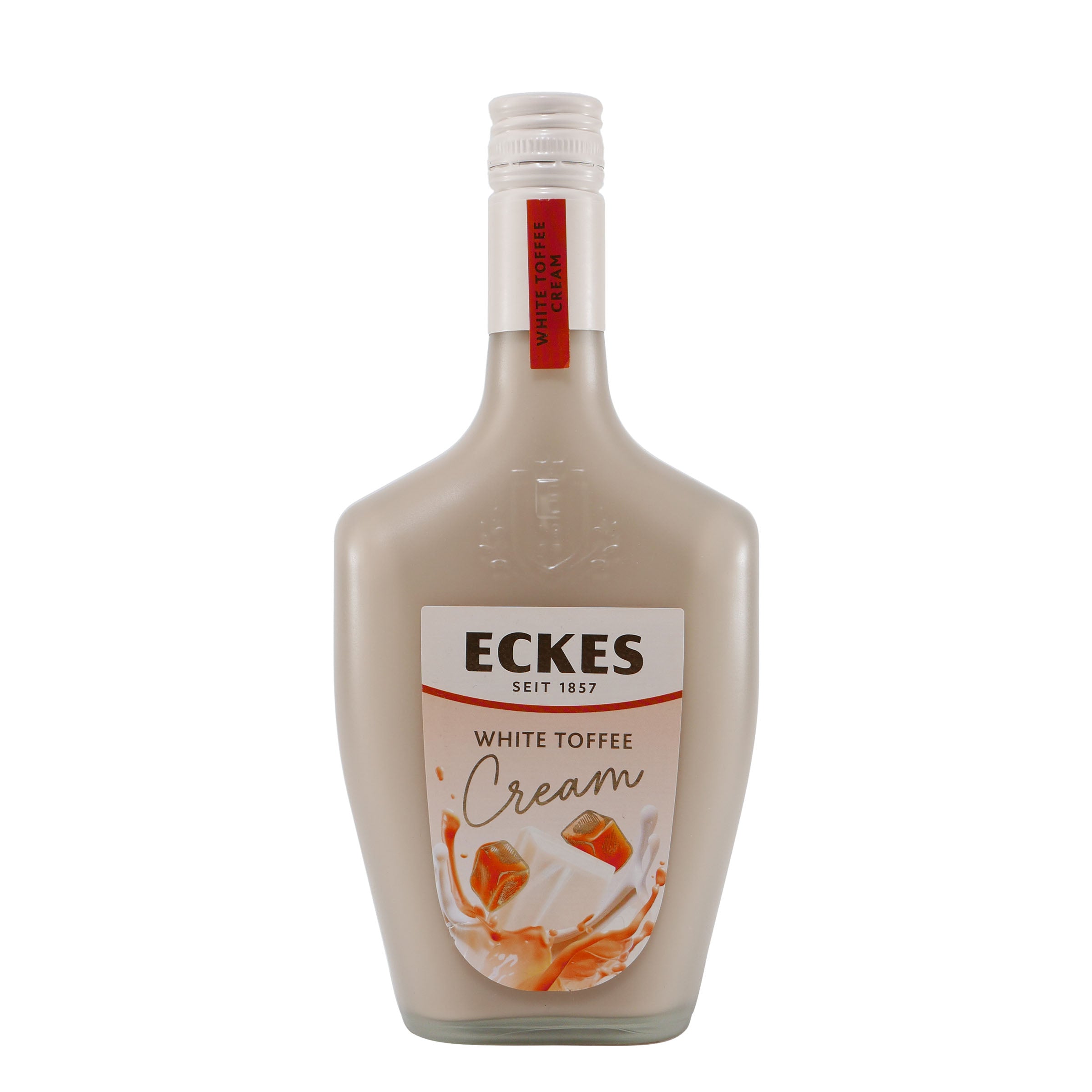 Eckes White Toffee Cream Likör mit Geschenk-Holzkiste