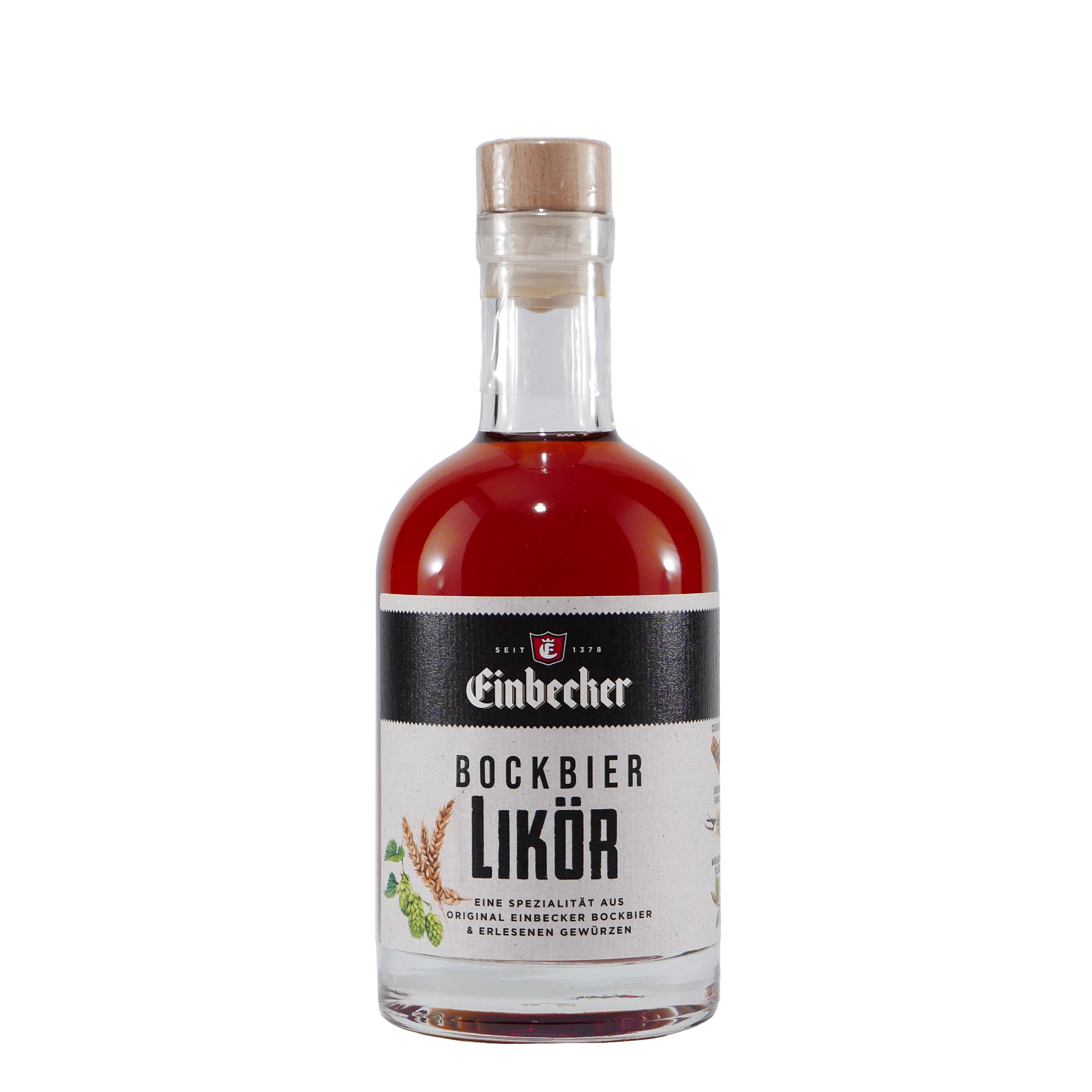 Einbecker Bockbier-Likör mit Geschenk-Holzkiste