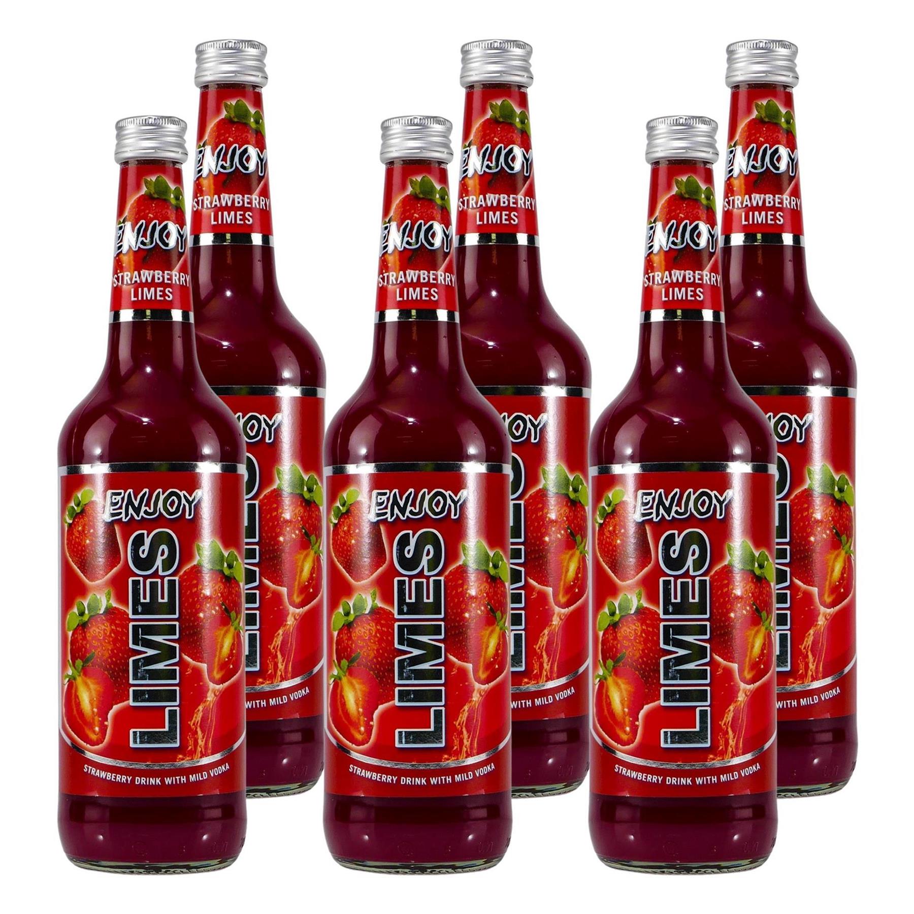 ENJOY Limes Erdbeer Likör (6 x 0,7L)
