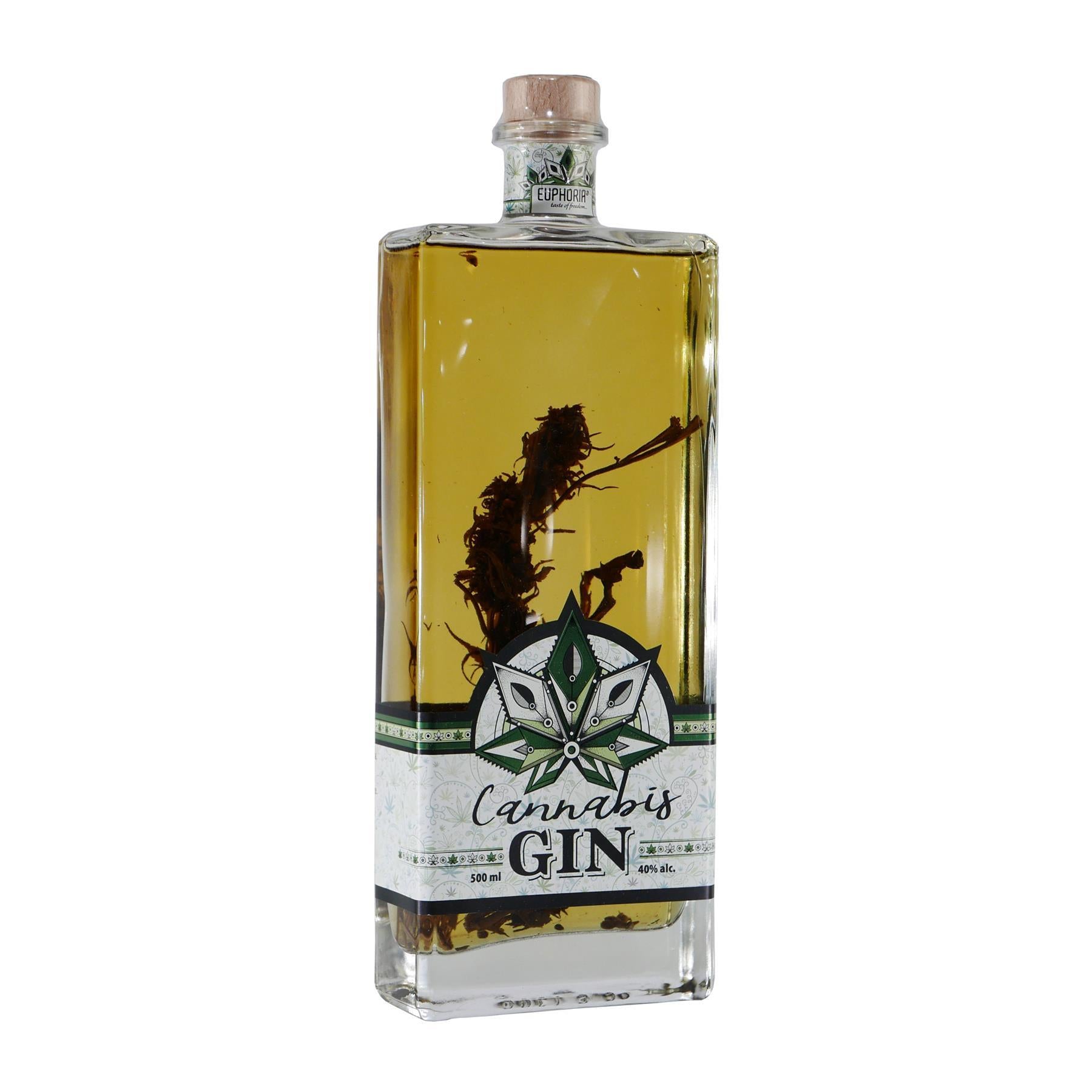 Euphoria Cannabis Gin mit Geschenk-Holzkiste