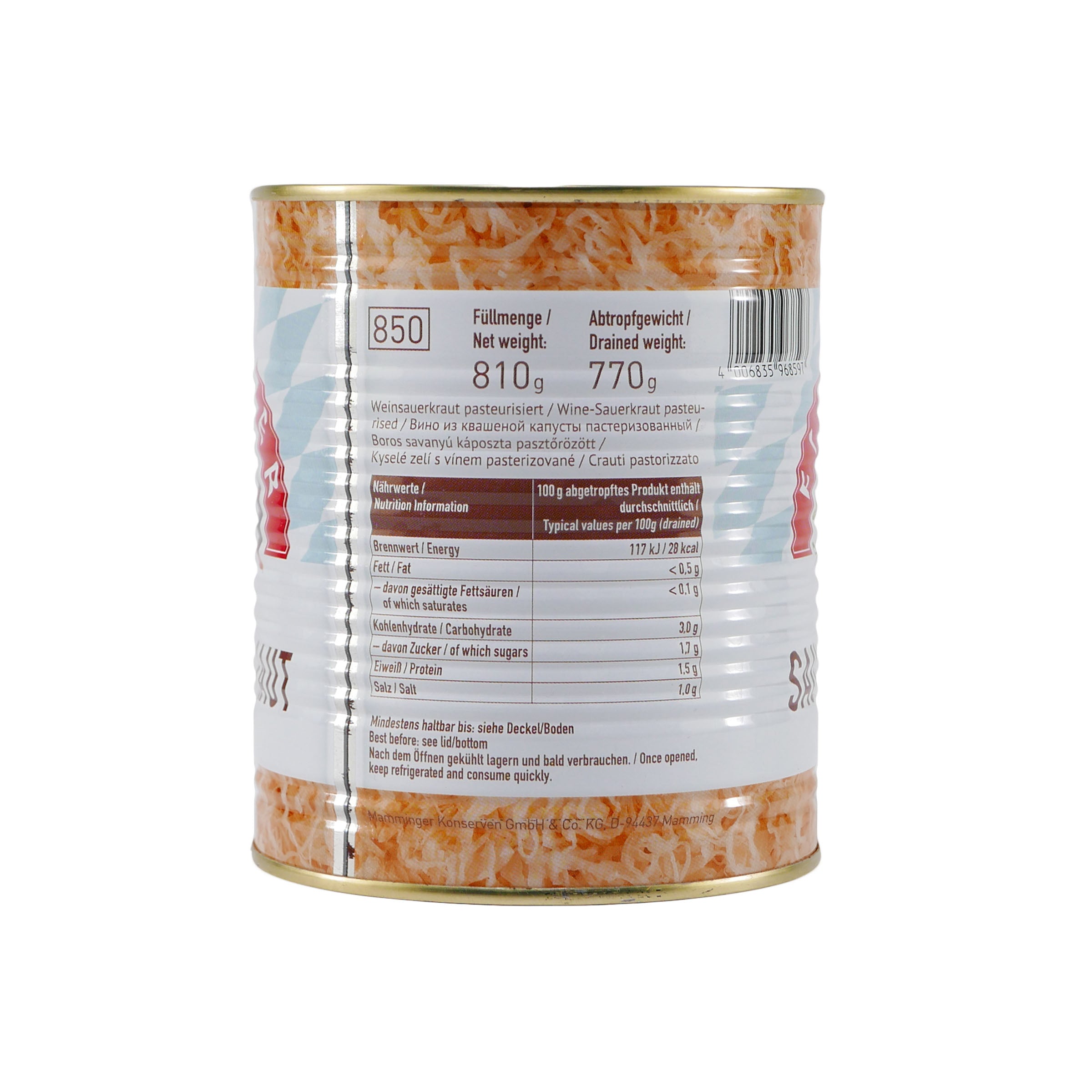 Fischer Weinsauerkraut (12 x 810g)