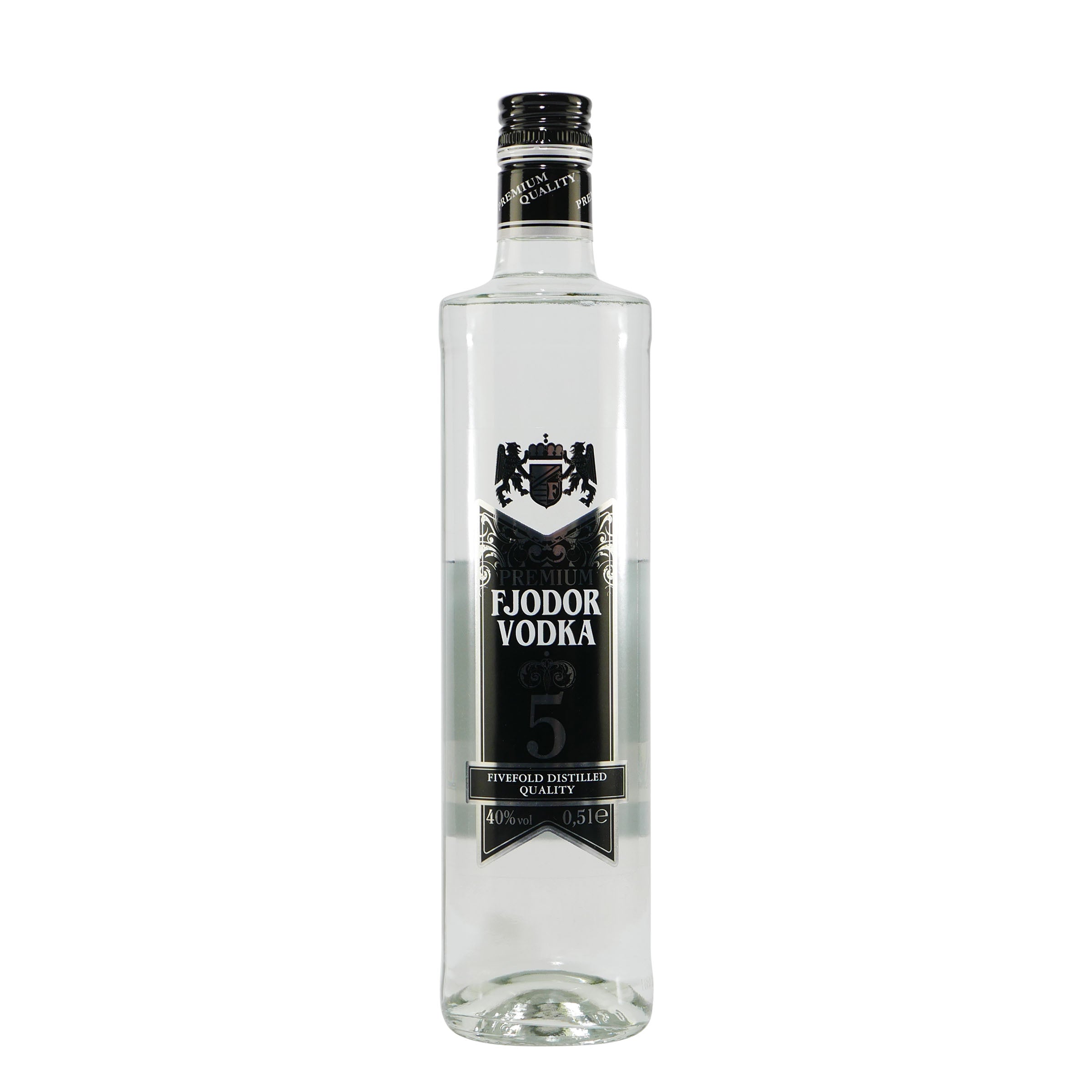 Fjodor Vodka Fivefold Distilled mit Geschenk-Holzkiste
