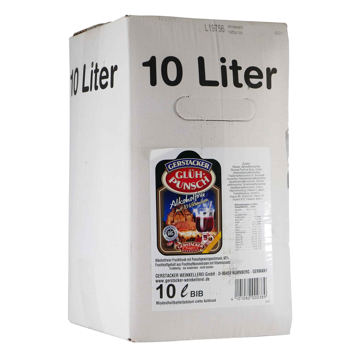 Gerstacker Glüh-Punsch -alkoholfrei- 10L BIB