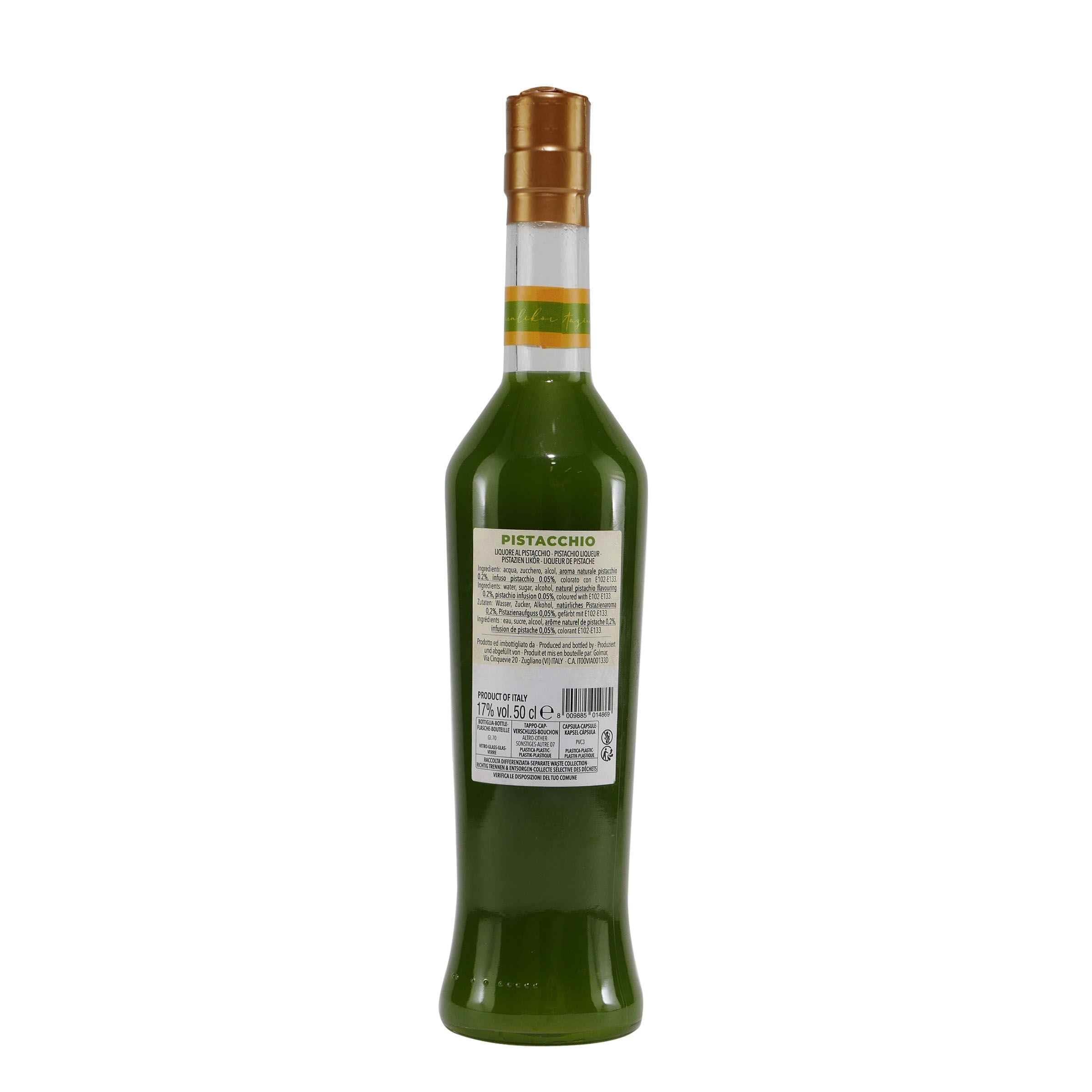 Golmar Pistacchio Liquore mit Geschenk-Holzkiste