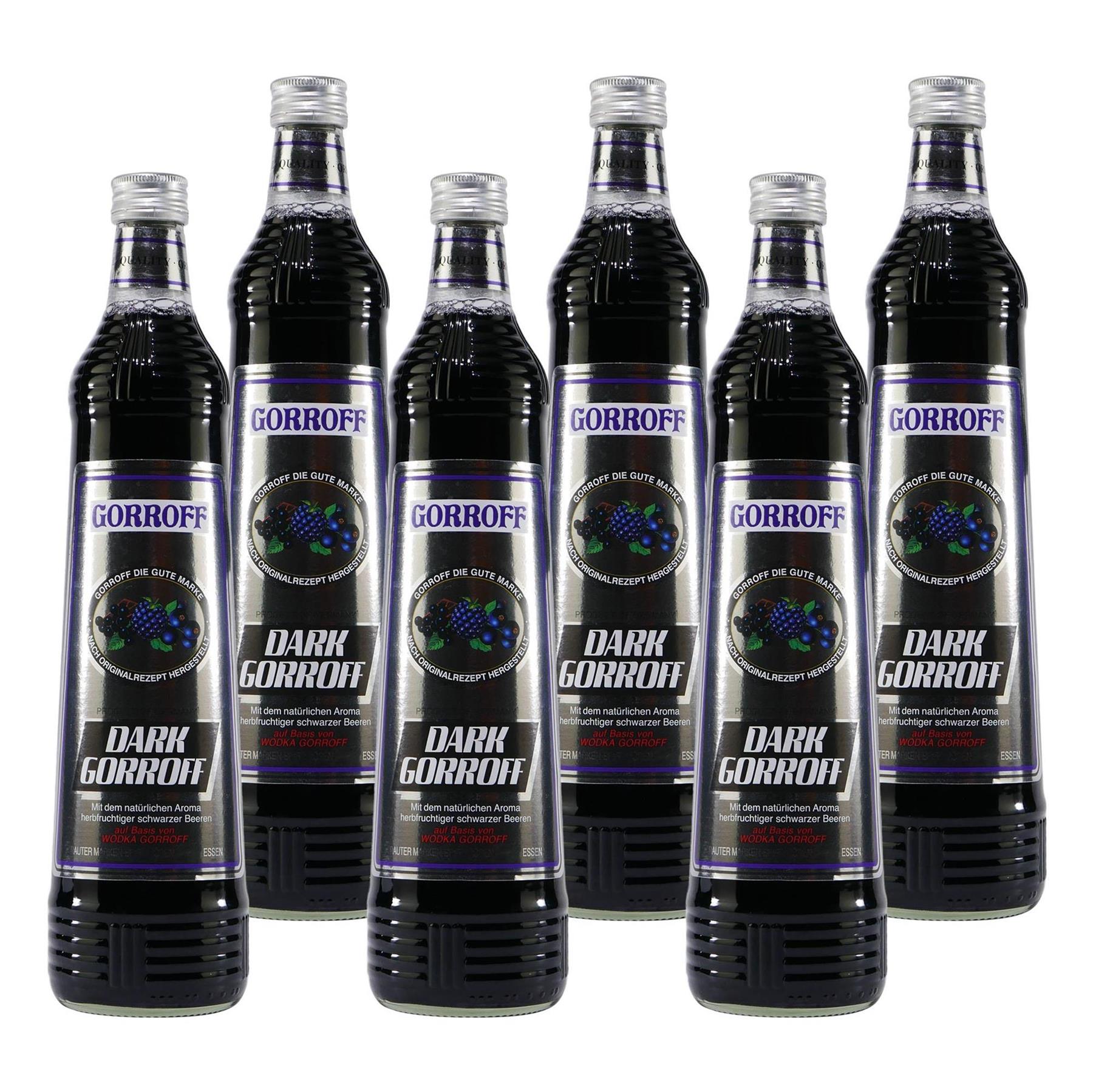 Gorroff Dark Likör mit Wodka (6 x 0,7L)