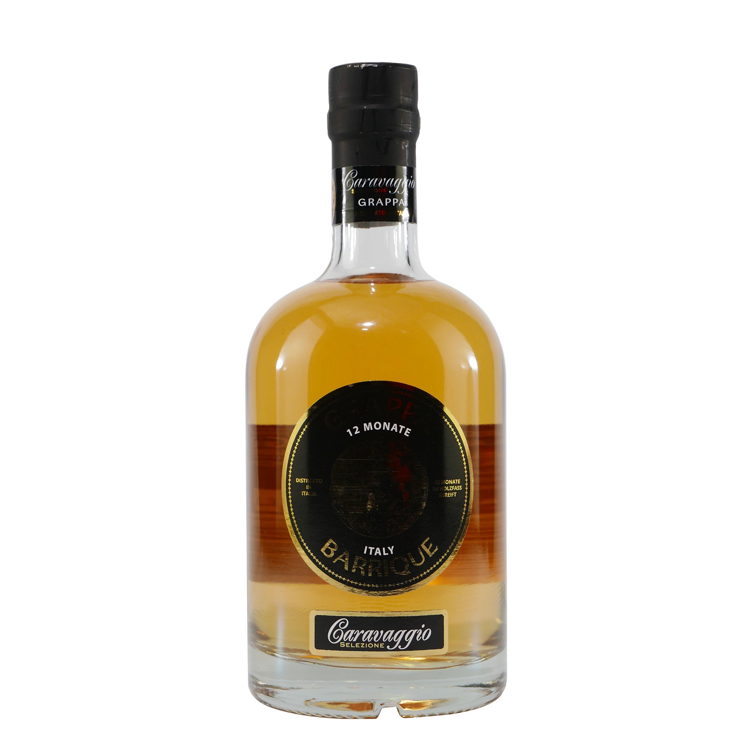 Caravaggio Grappa Barrique mit Geschenk-Holzkiste