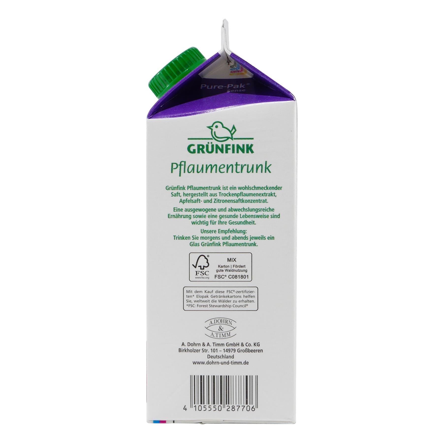 Grünfink Pflaumentrunk (8 x 0,75L)