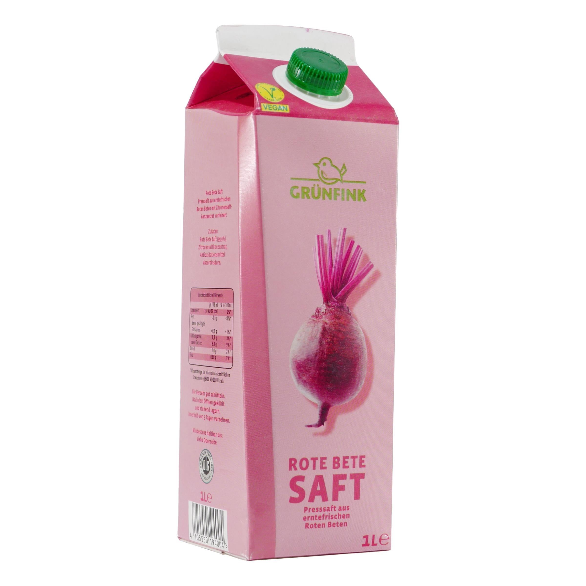 Grünfink Rote Bete Saft ( (8 x 1,0L)