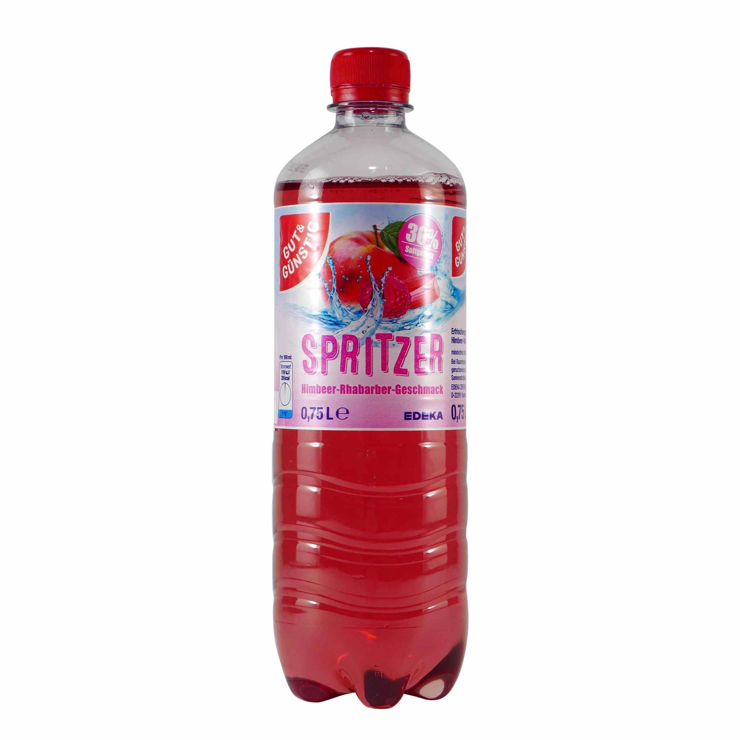 Gut & Günstig Spritzer Himbeer-Rhabarber (6 x 0,75L) EINWEG