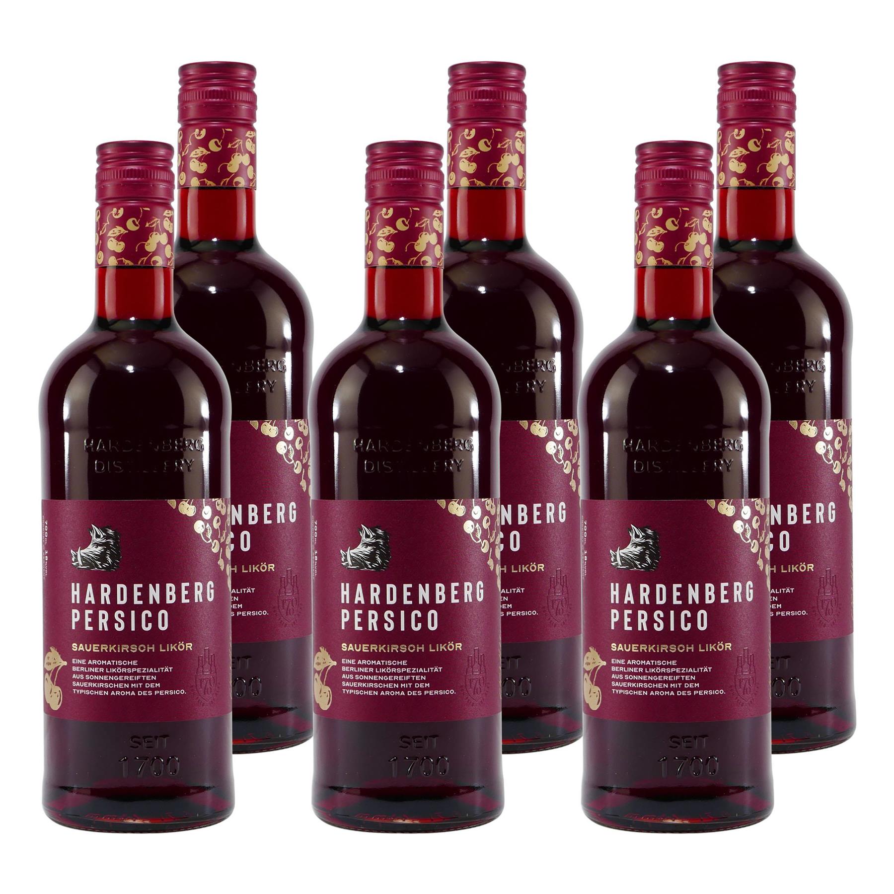 Hardenberg Persico Sauerkirsch Likör (6 x 0,7L)