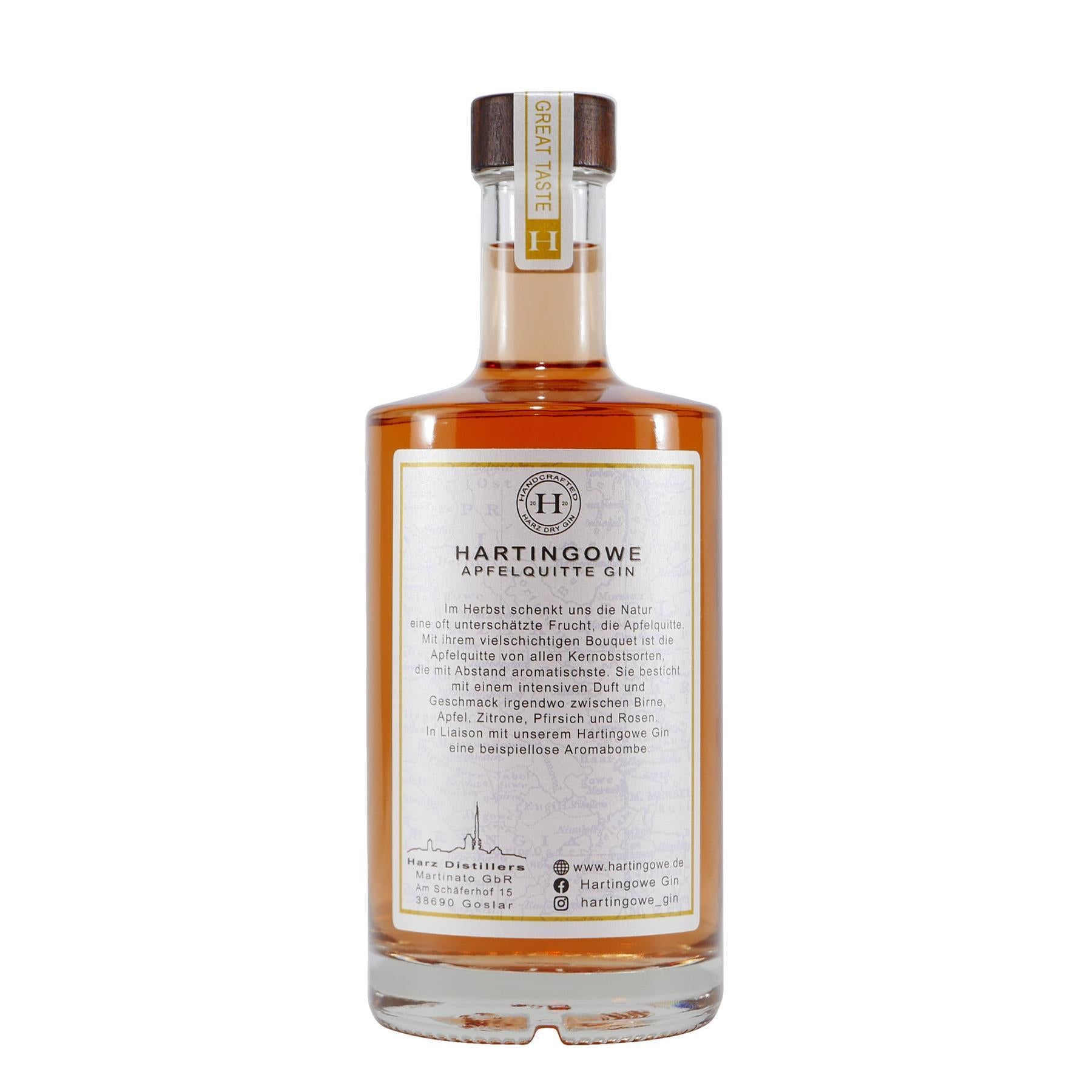 Hartingowe Quitten Gin mit Geschenk-Holzkiste