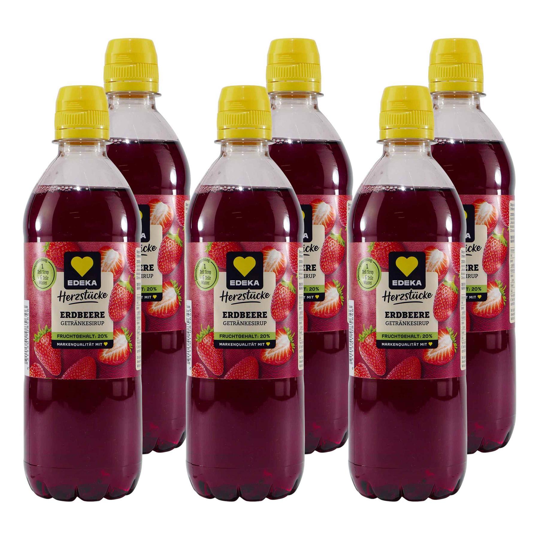 Herzstücke Erdbeere Getränkesirup (6 x 0,5L)