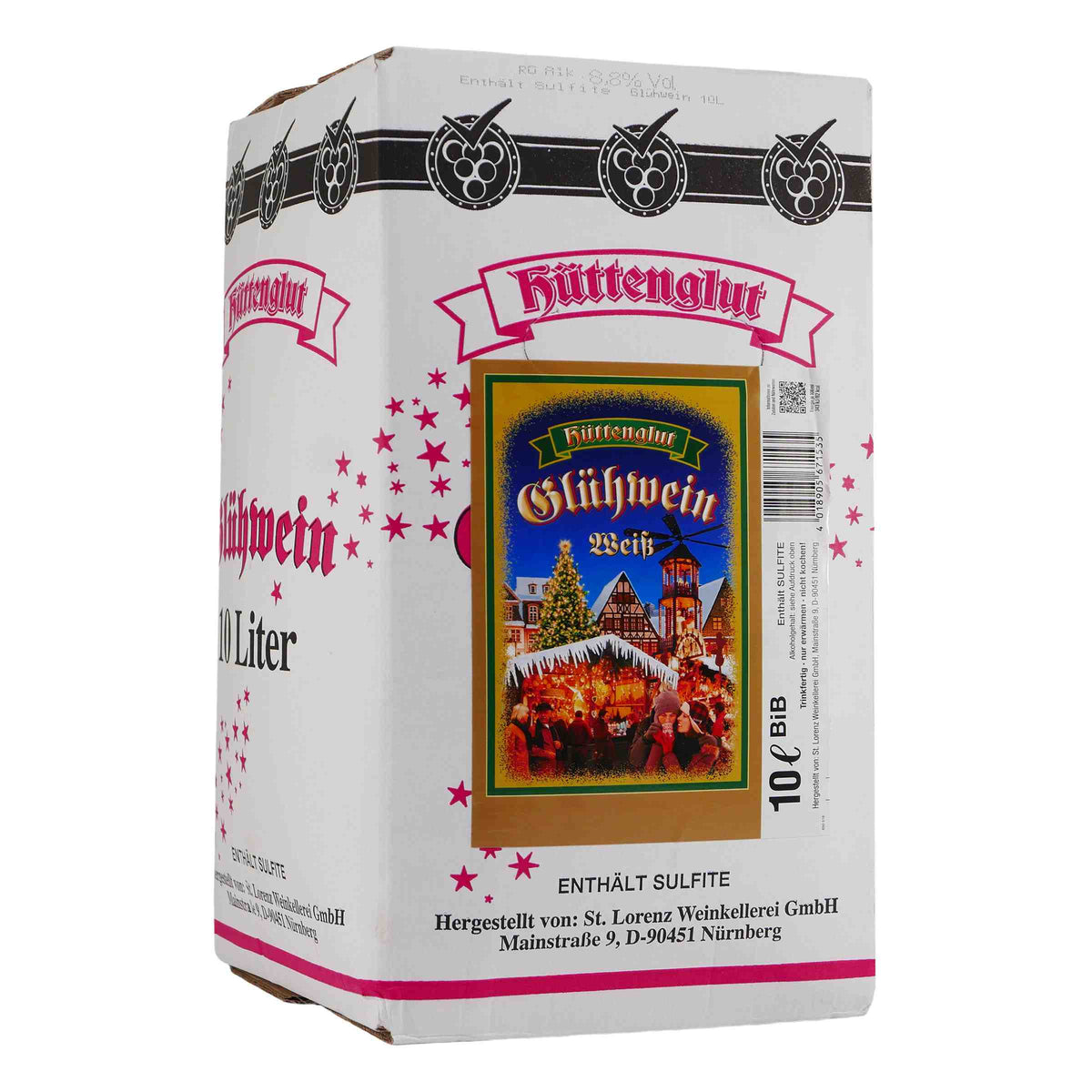 Hüttenglut Glühwein Weiß 10L BIB