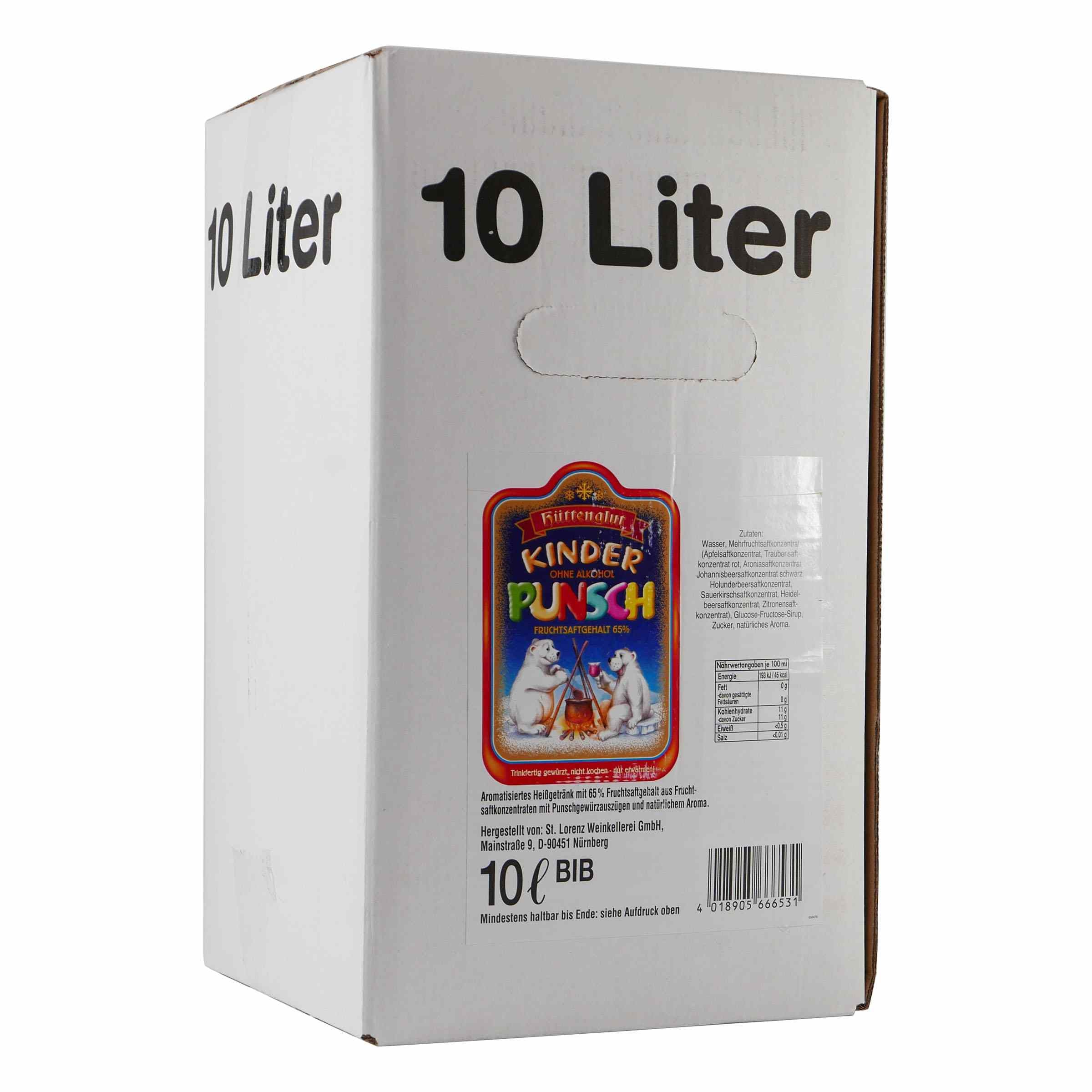 Hüttenglut Kinderpunsch 10L BIB
