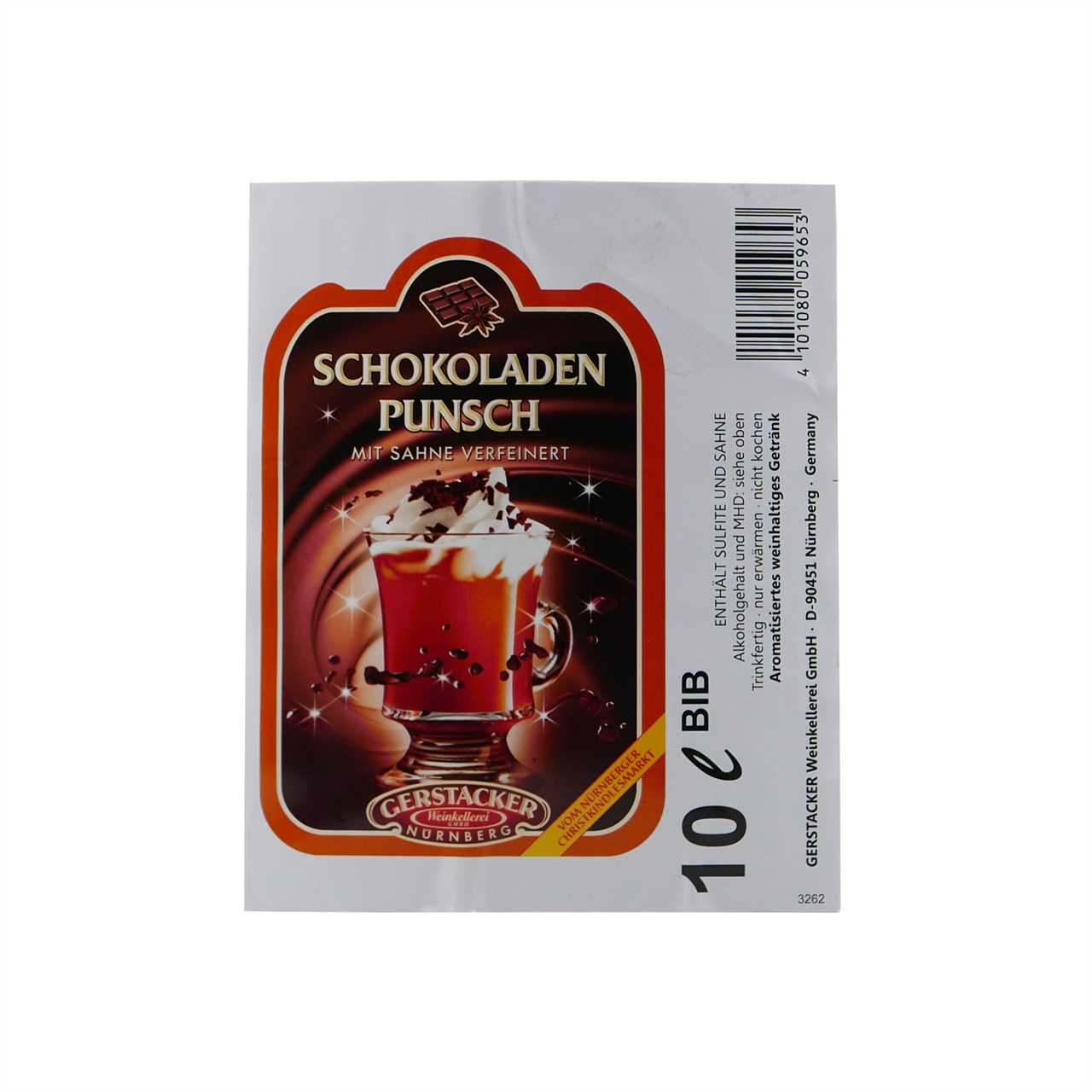 GERSTACKER Schokoladen Punsch 10L BIB