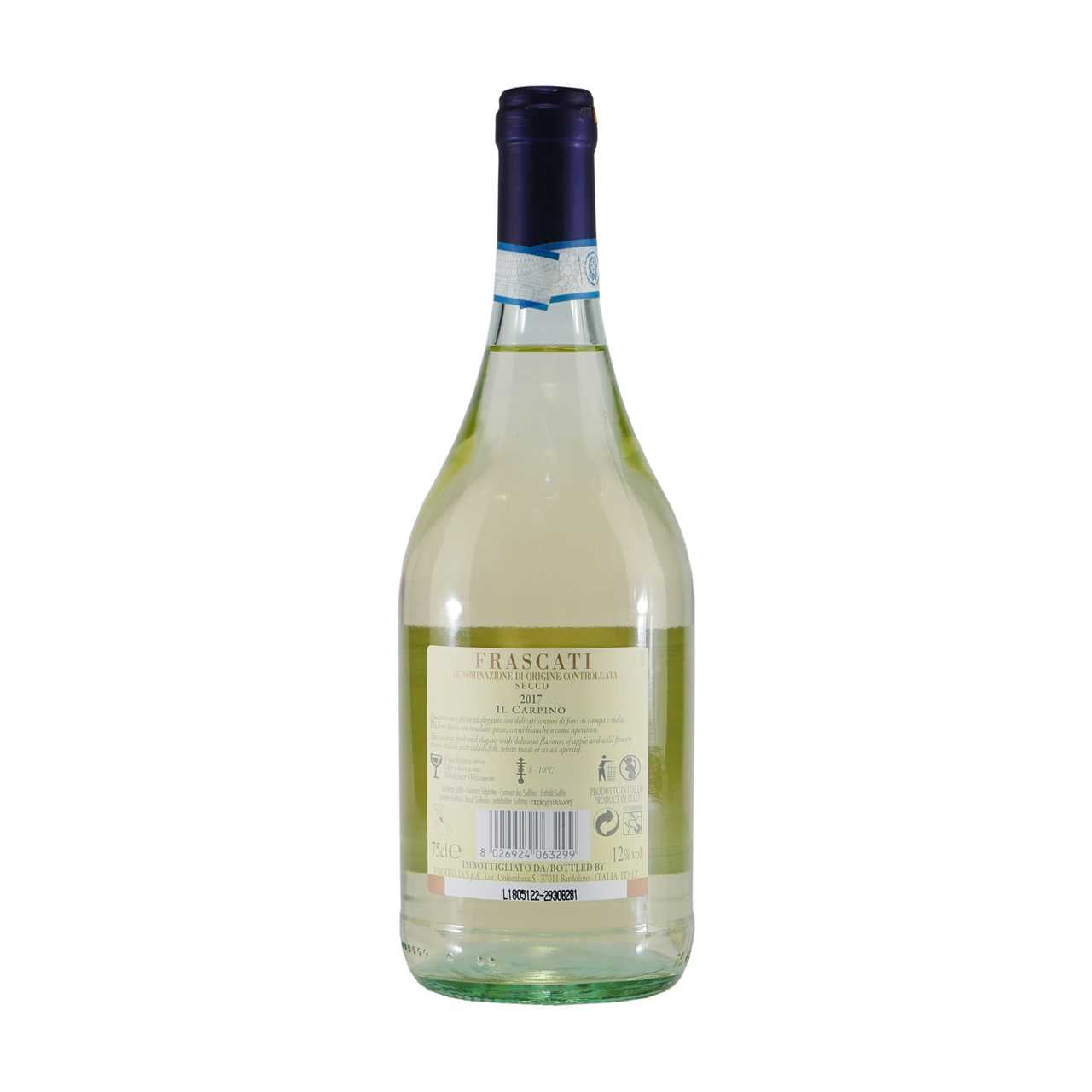 (6 IL Weißwein DOC x - trocken 0,75L) Carpino Frascati