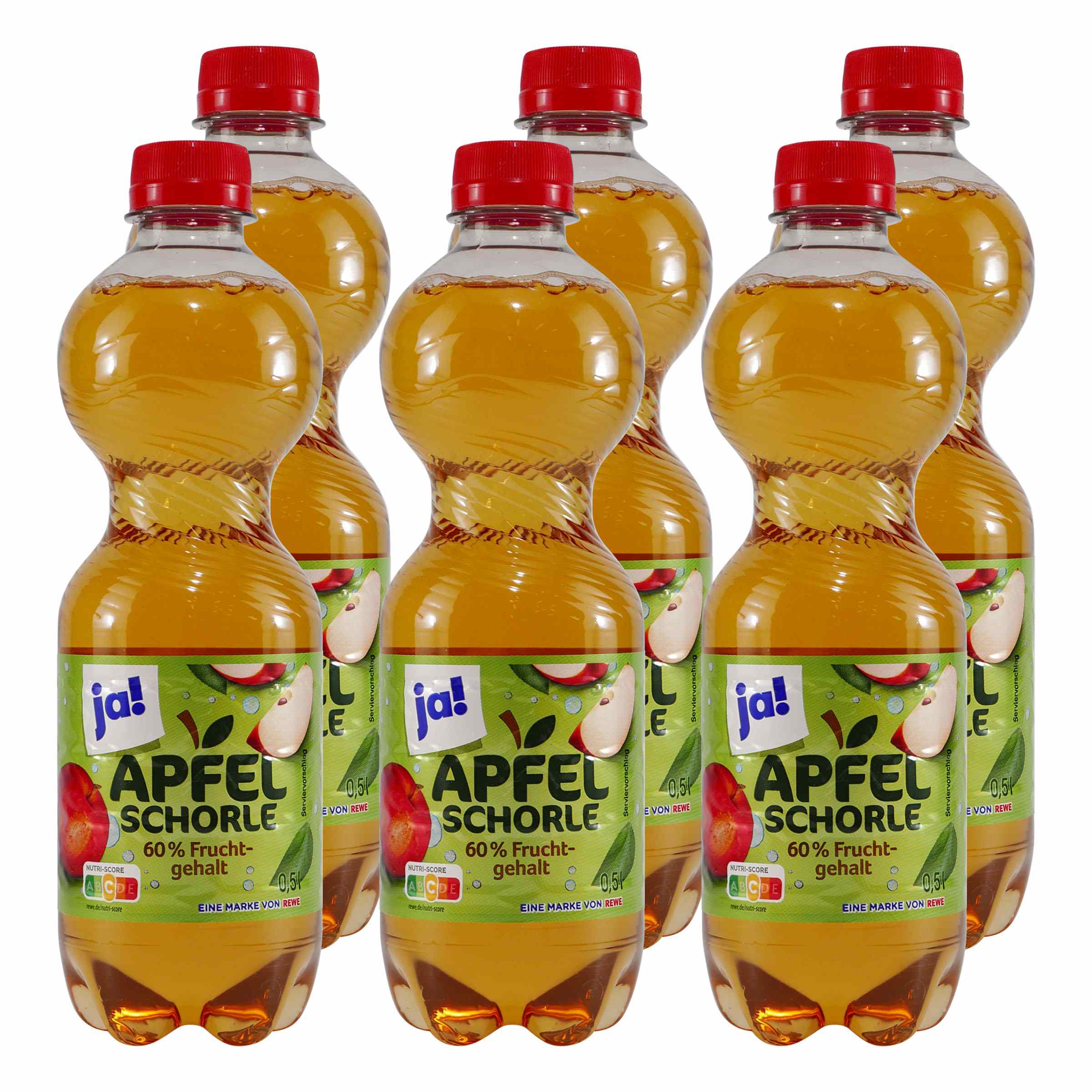 ja! Apfelschorle (6 x 0,5L) EINWEG