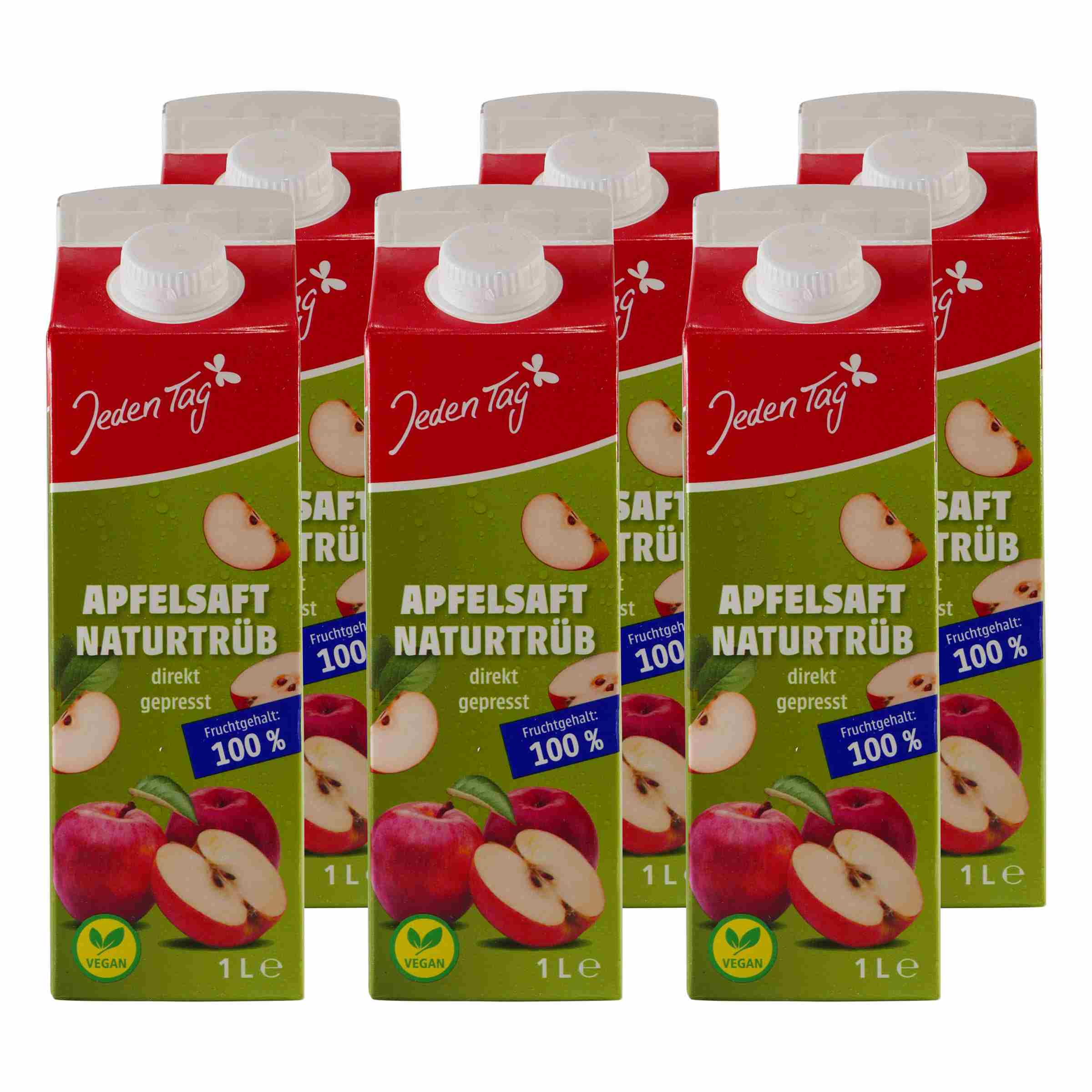 Jeden Tag Apfelsaft -naturtrüb- (12 x 1,0L)