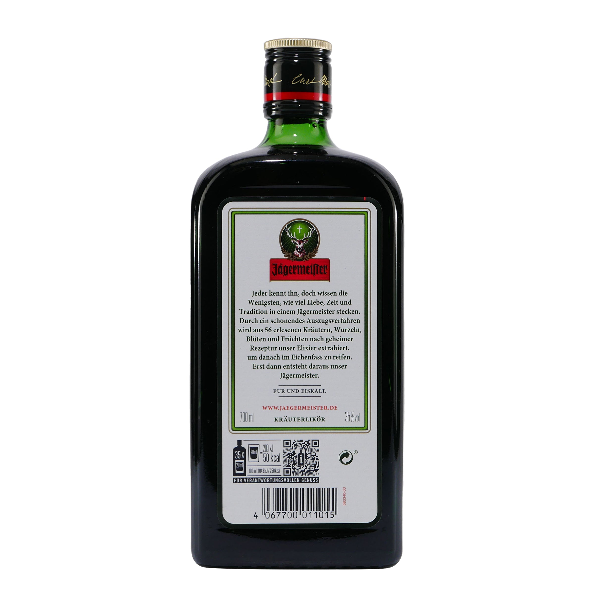 Jägermeister Kräuterlikör mit Geschenk-Holzkiste