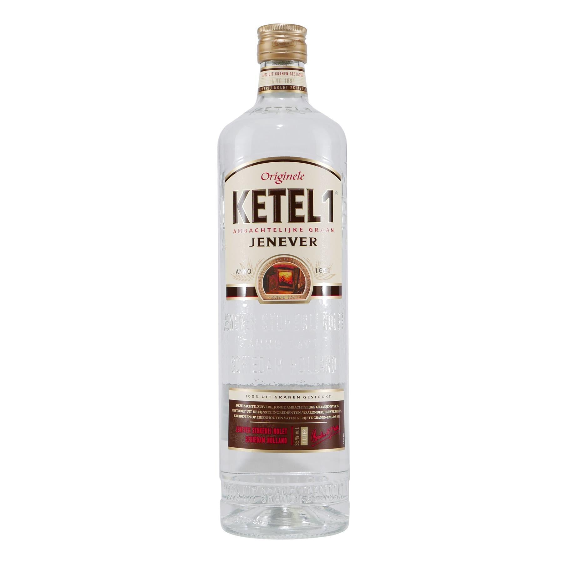 Ketel 1 Jenever mit Geschenk-Holzkiste