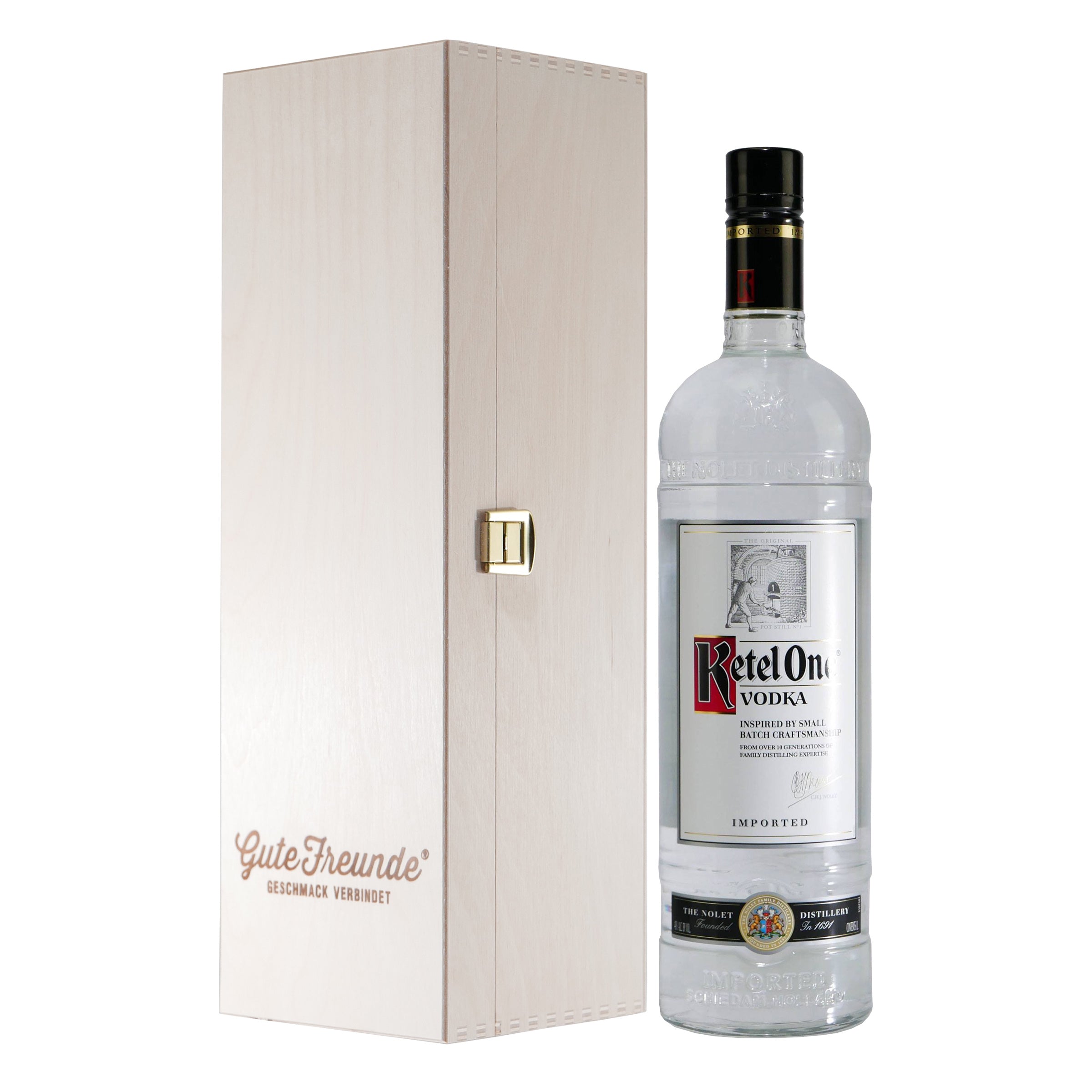 Ketel One Vodka mit Geschenk-Holzkiste
