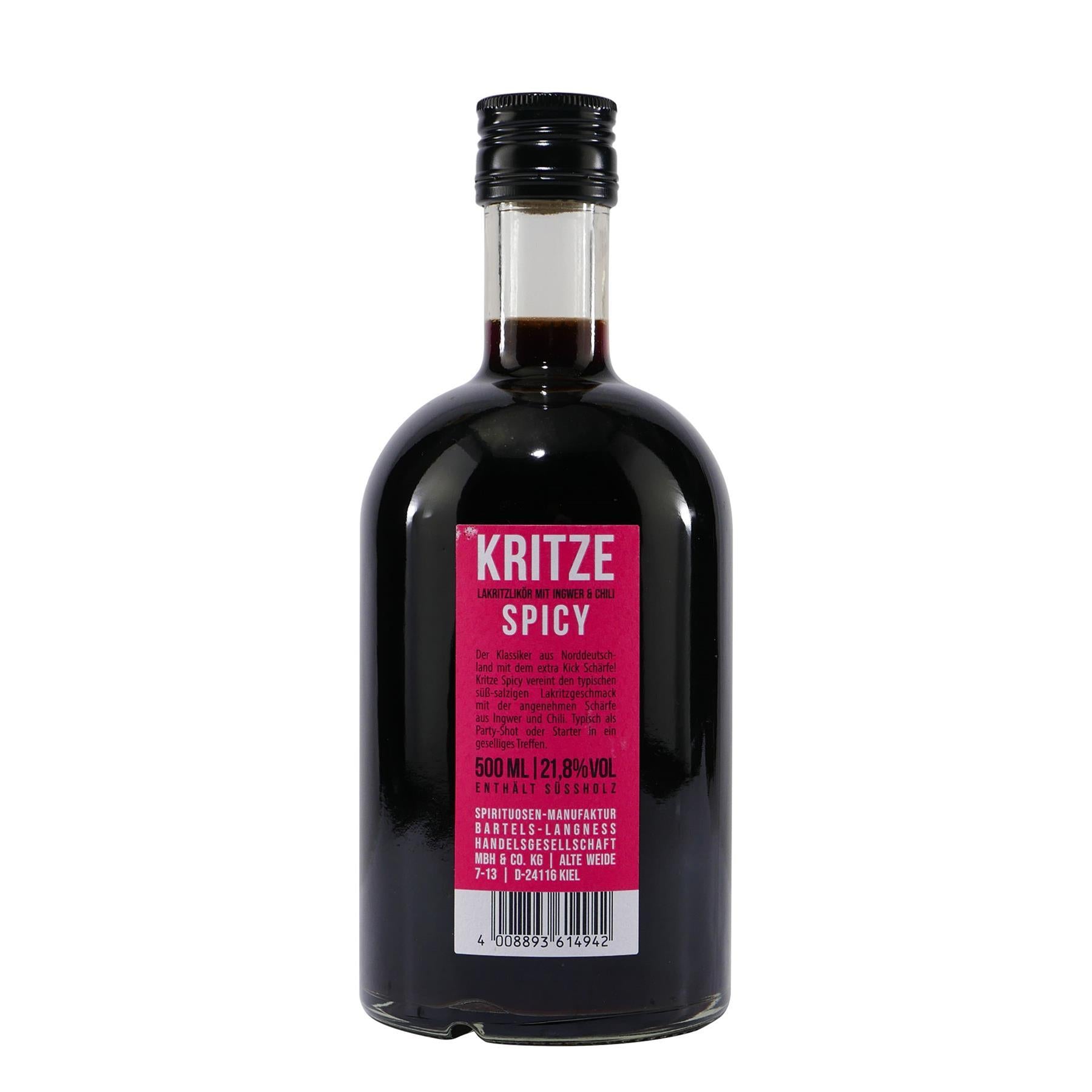Kritze Lakritzlikör -Spicy- mit Geschenk-Holzkiste