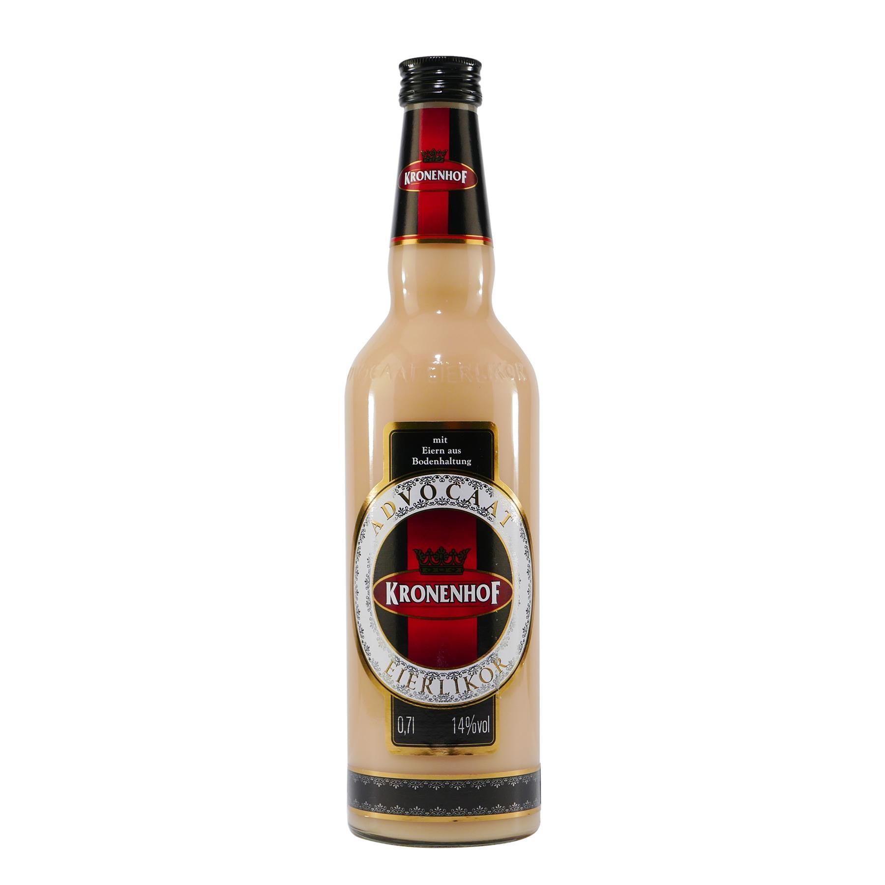 Kronenhof Advocaat Eierlikör mit Geschenk-Holzkiste