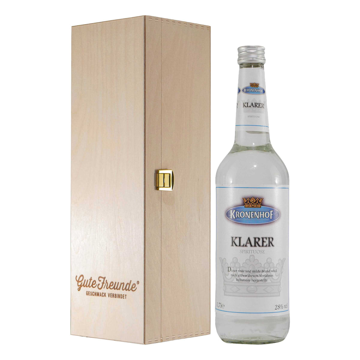 Kronenhof Klarer mit Geschenk-Holzkiste