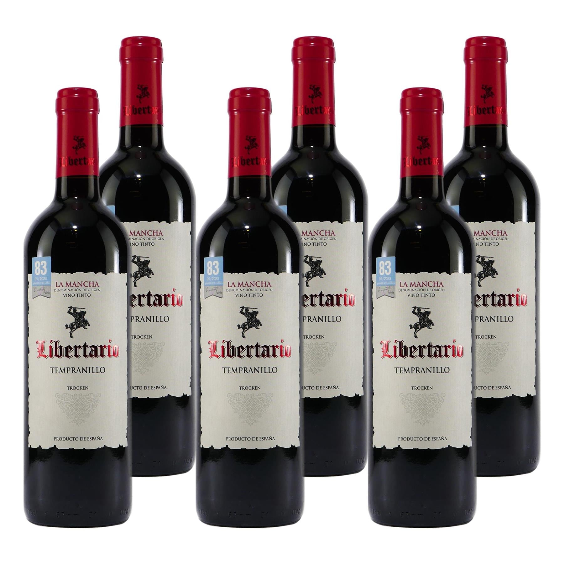 La Mancha Libertario Tempranillo -trocken- (6 x 0,75L)