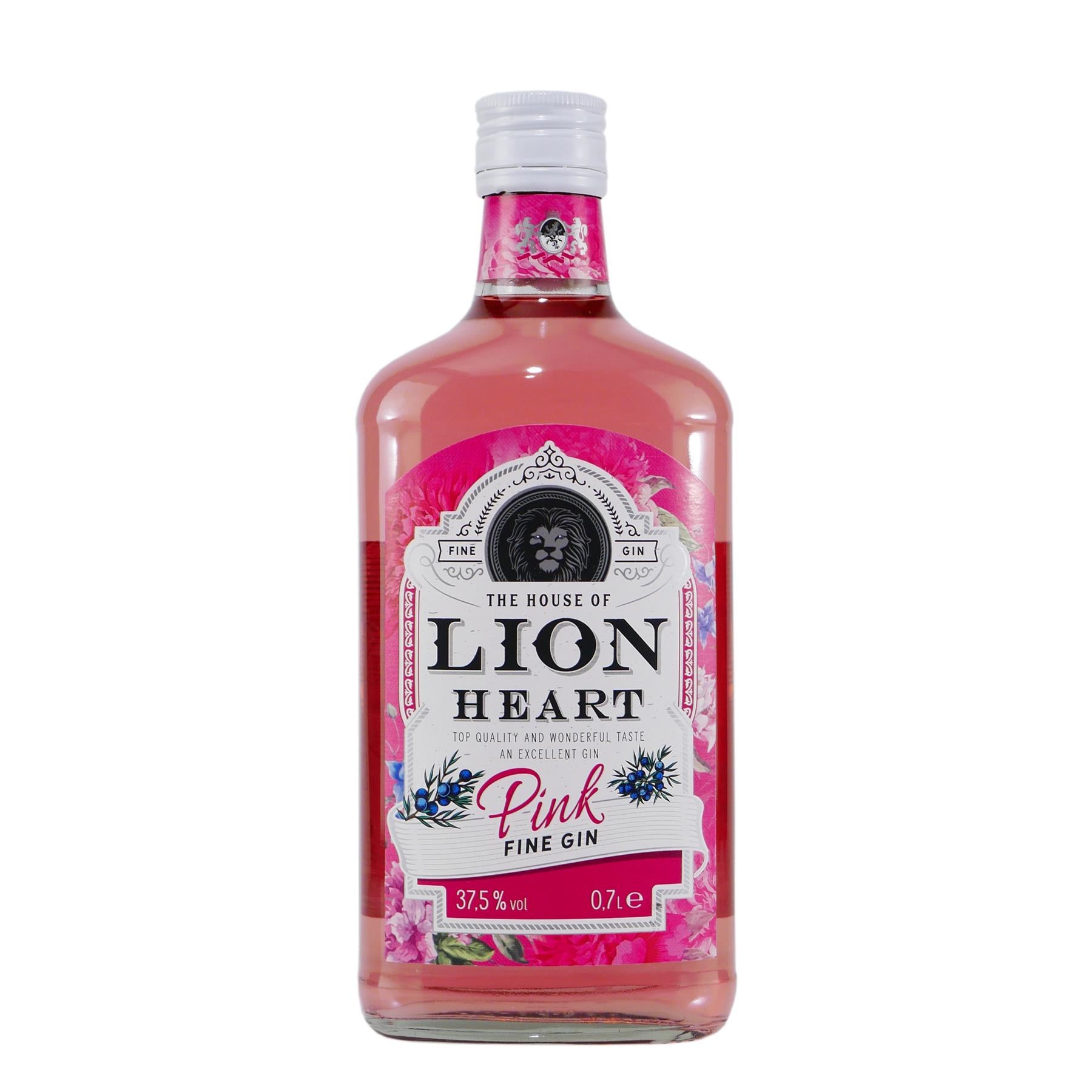 Lion Heart Pink Gin mit Geschenk-Holzkiste