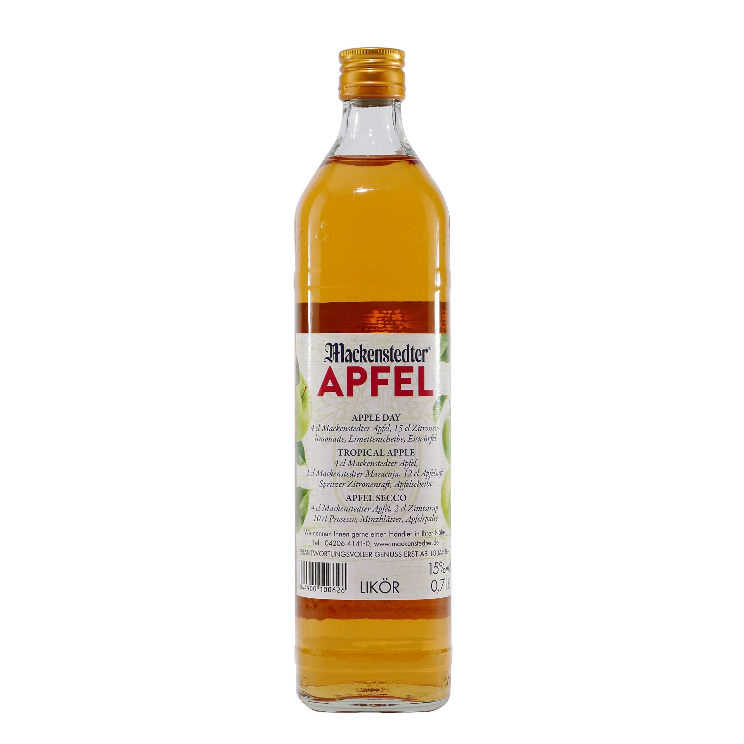 Mackenstedter Apfel Likör mit Geschenk-Holzkiste