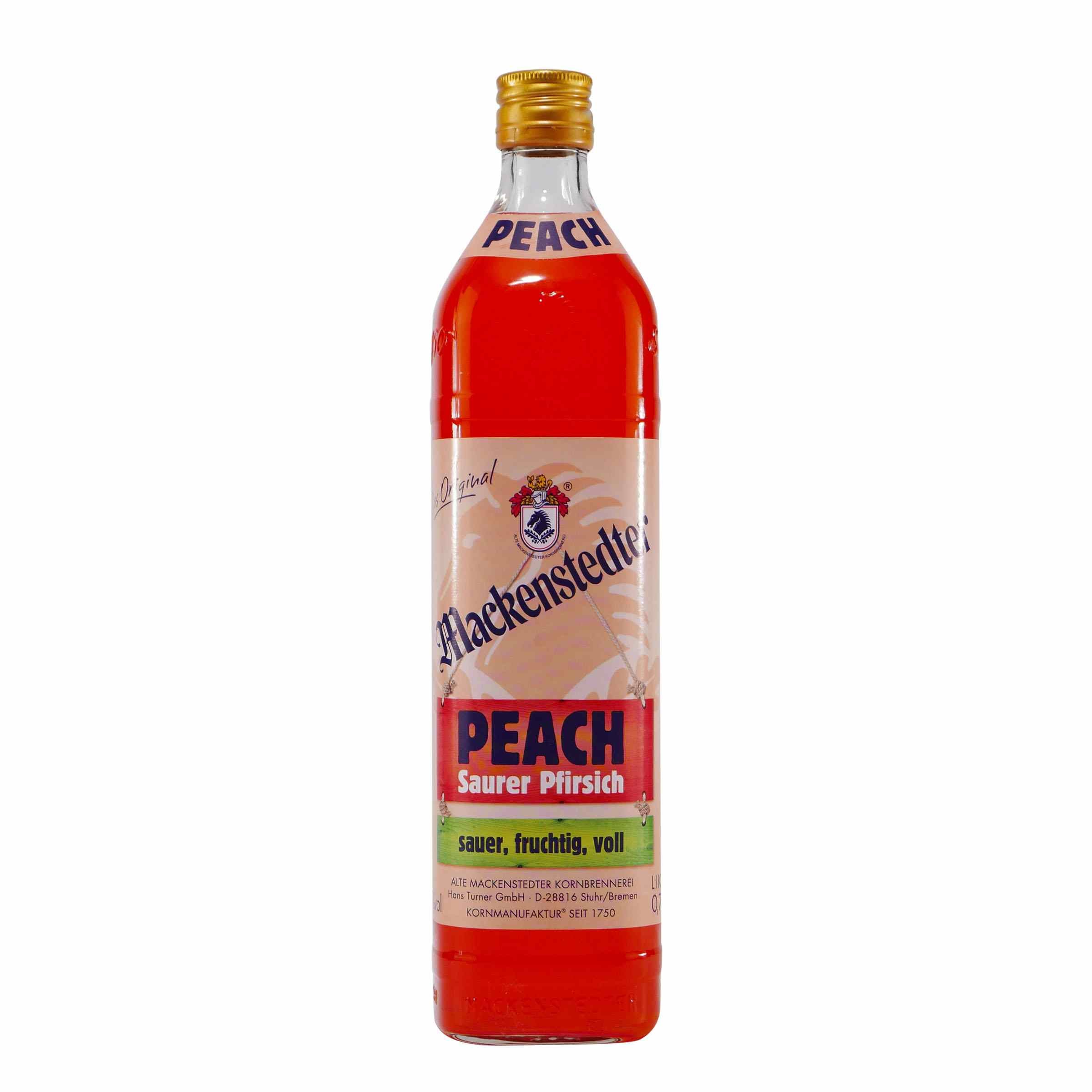 Mackenstedter Peach Saurer Pfirsich Likör mit Geschenk-HK