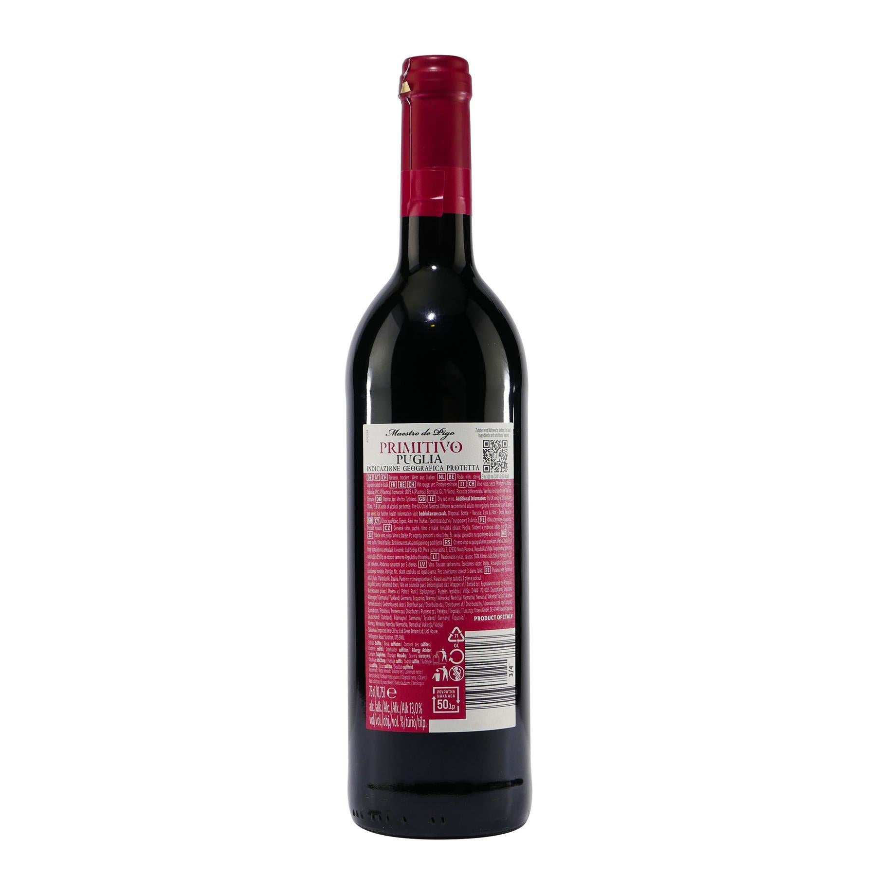 Maestro de Pigo Primitivo Puglia IGP -trocken- (6 x 0,75L)
