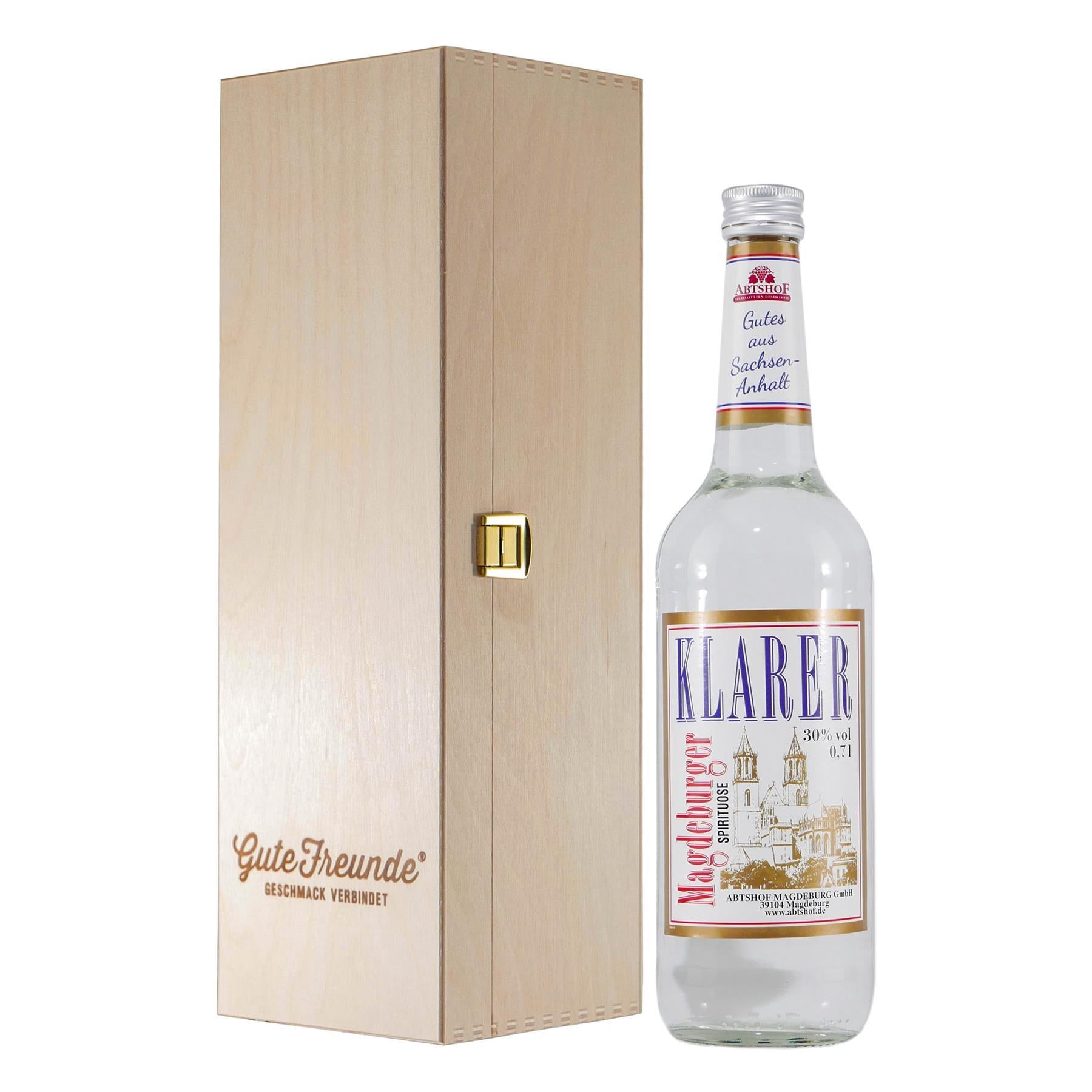 Abtshof Magdeburger Klarer 0,35L mit Geschenk-HK