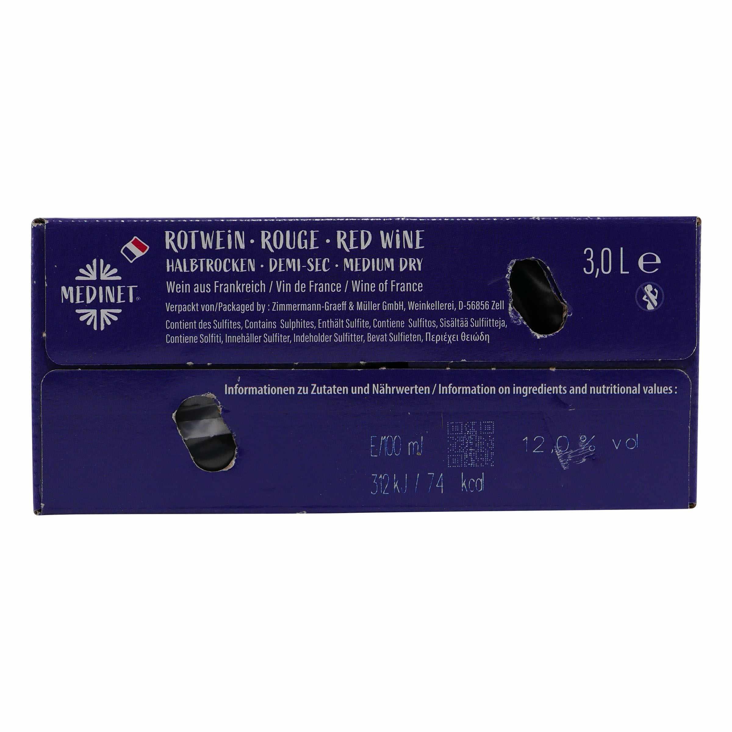 Medinet Rouge -halbtrocken- 3,0L BIB
