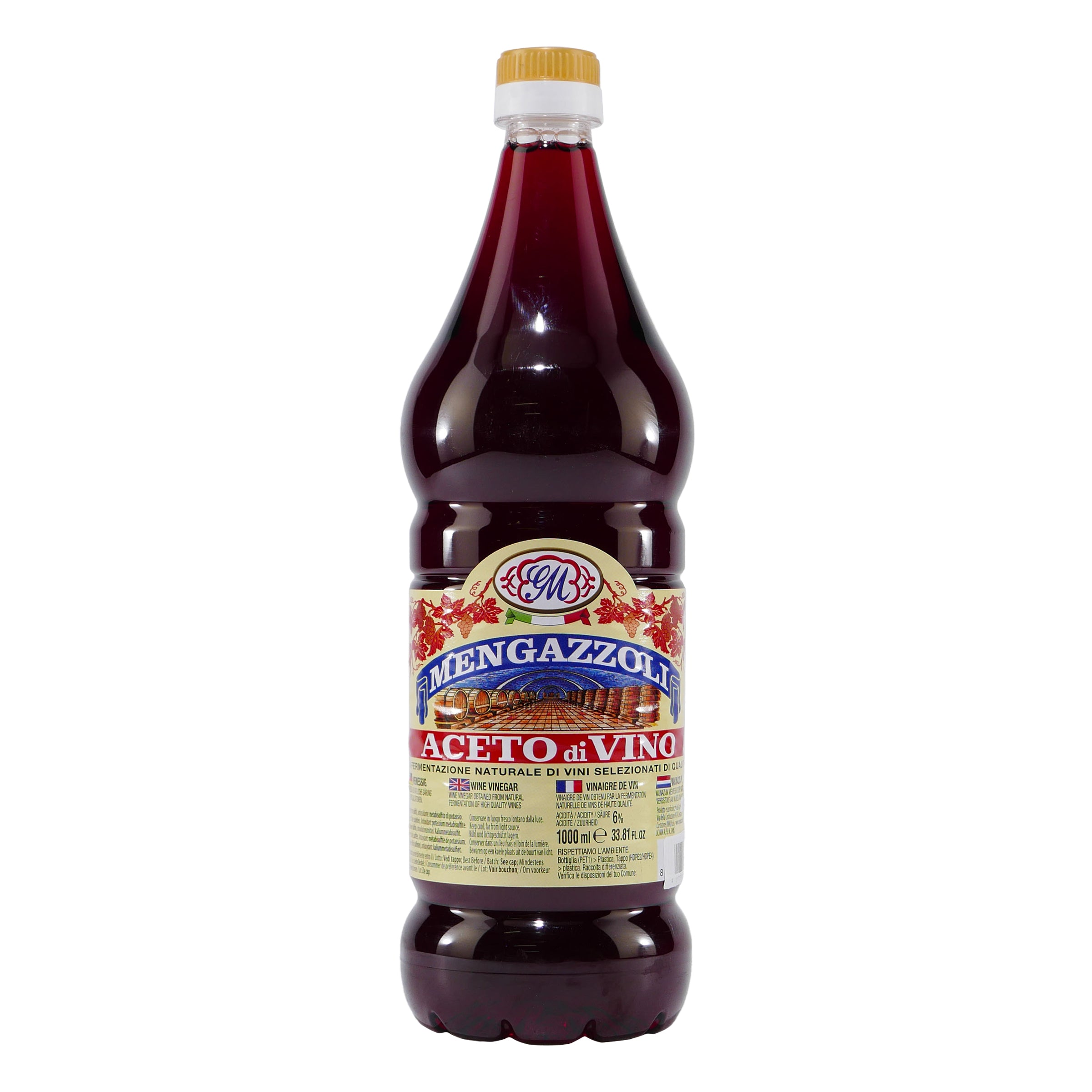 Mengazzoli Rotwein-Essig (12 x 1,0L)