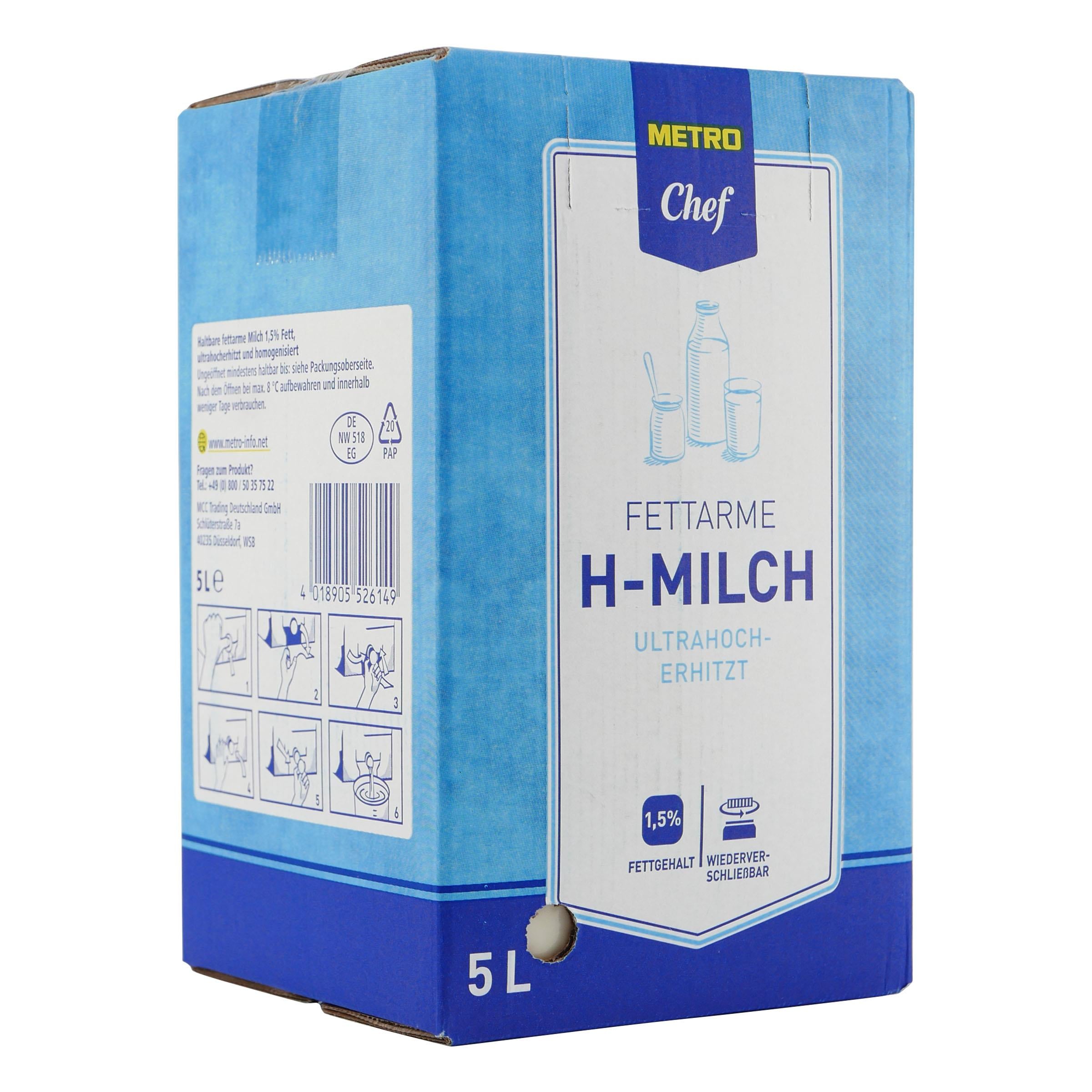 M.C. Fettarme haltbare Milch 1,5% Fett BIB 5L