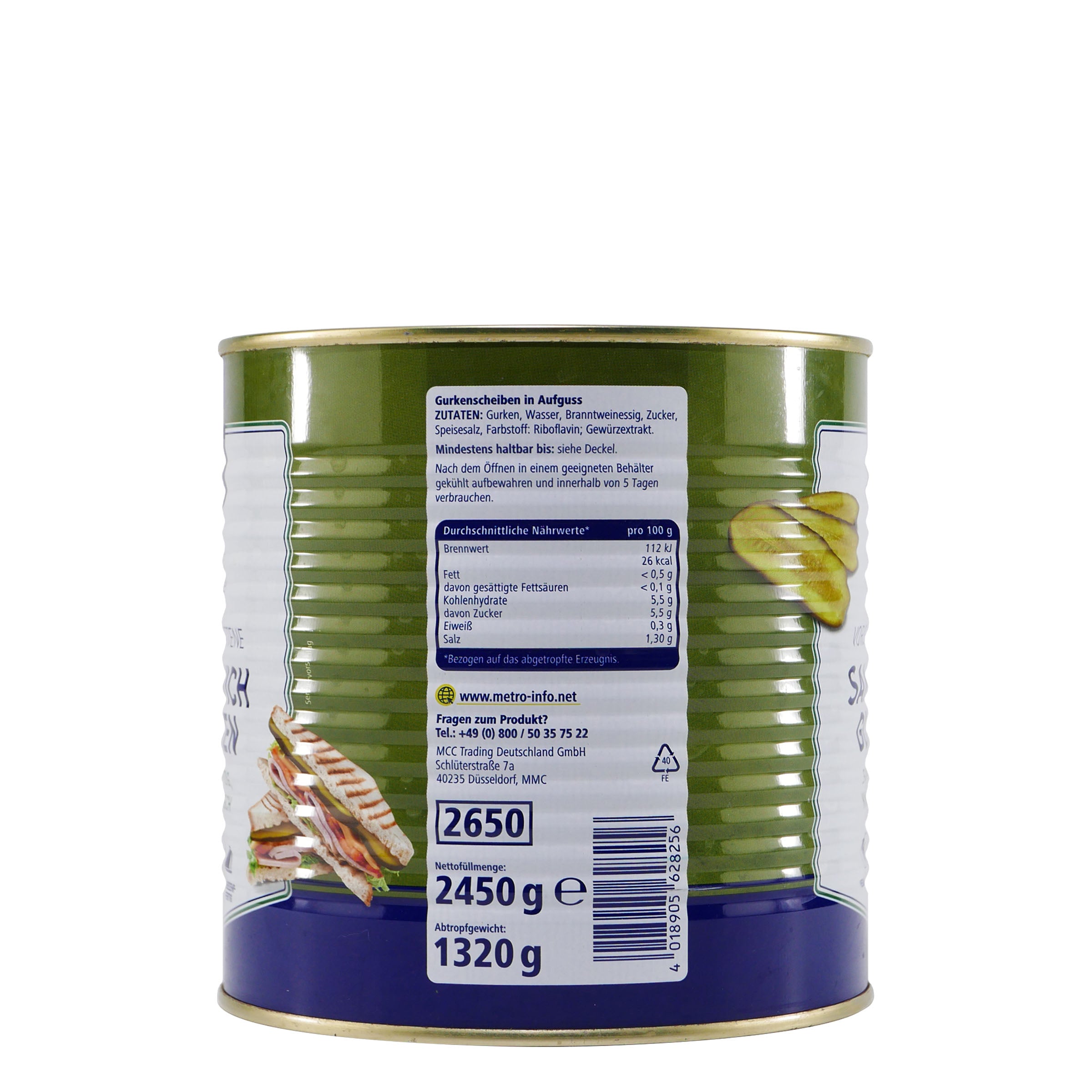 M.C. Sandwich Gurken 2,45KG