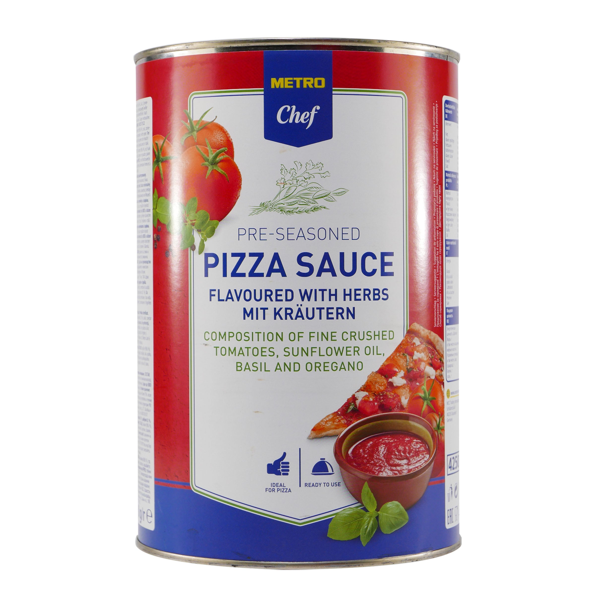M.C. Pizza Sauce mit Kräutern 4,1KG