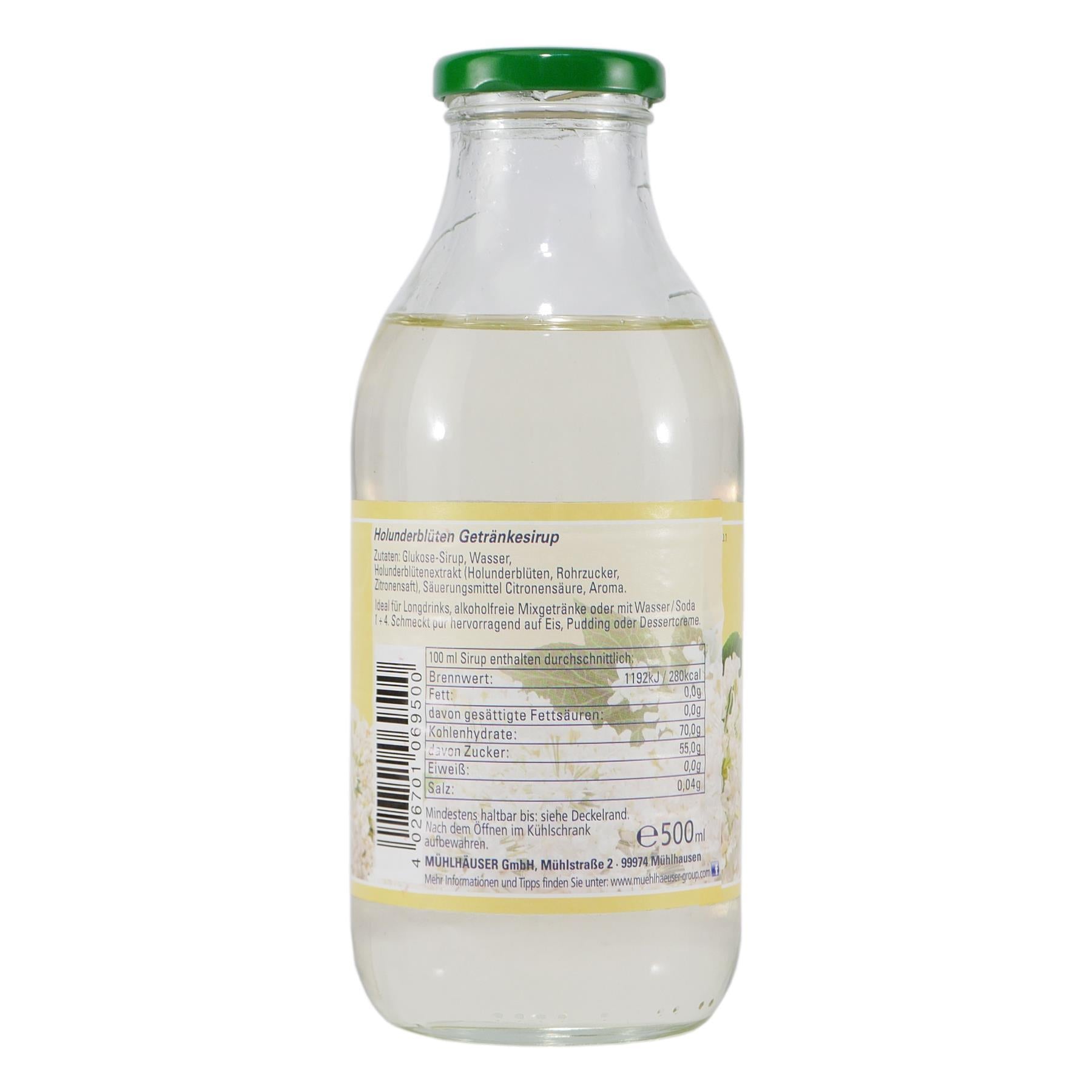 sirup aufbewahren Mühlhäuser Holunderblüten Getränkesirup (12 x 0,5L)