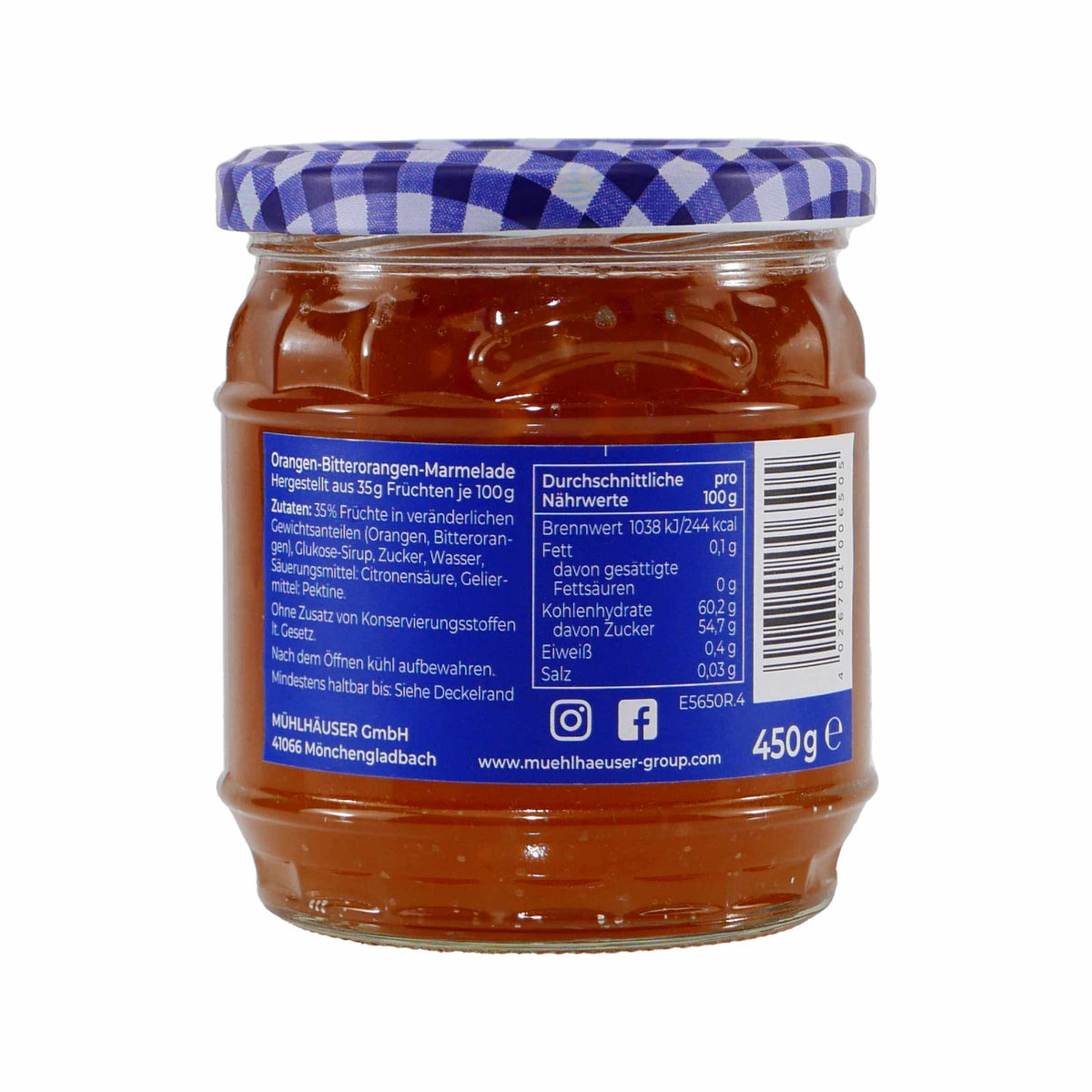 Mühlhäuser Orange Konfitüre (8 x 450g)