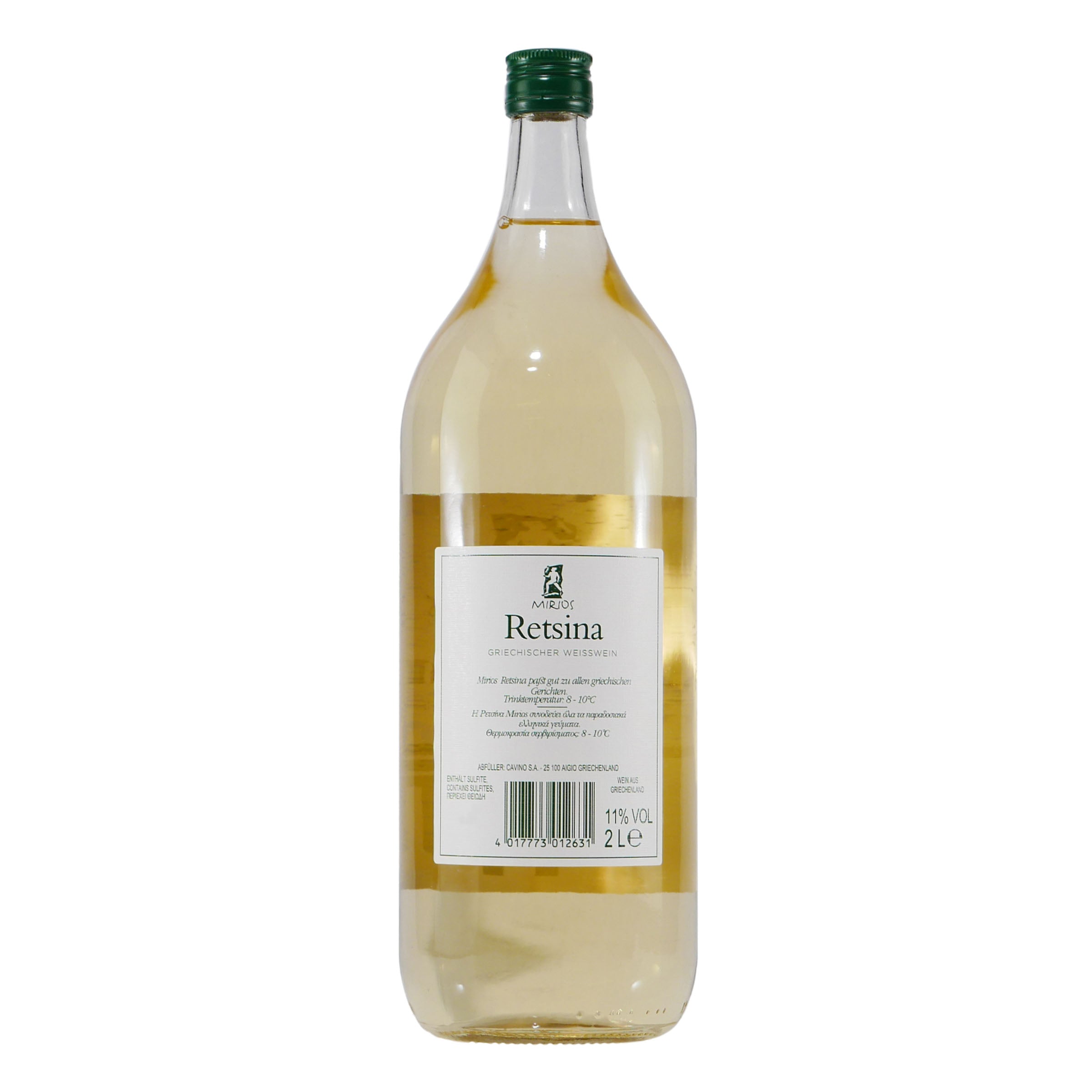& Wein Gute-Freunde aus Shop ausgewählten | - Retsina Mirios 2,0L Rebsorten Traditioneller Getränke Online griechischer Weißwein Spirituosen