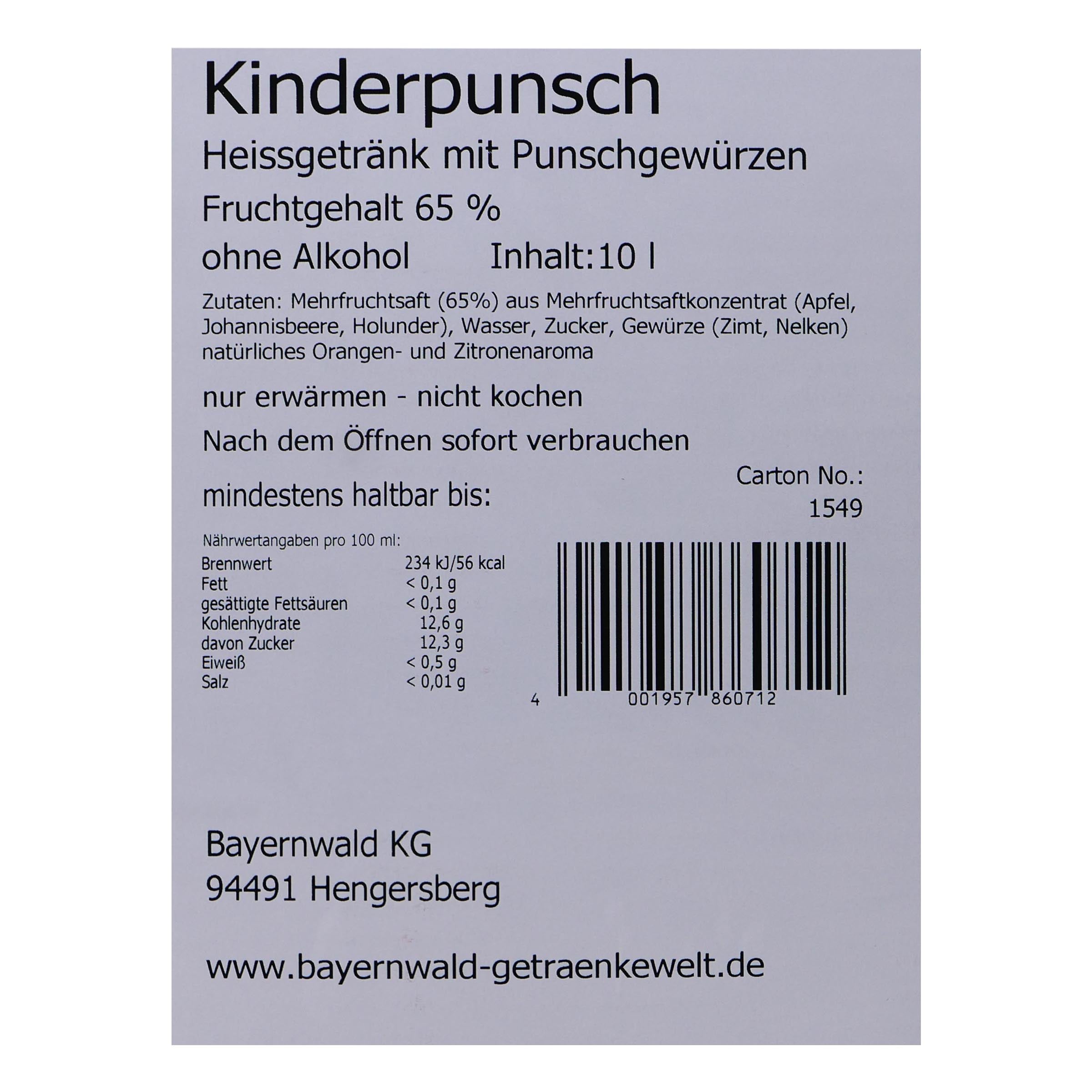 Mutter Philipp´s Kinderpunsch BIB 10L