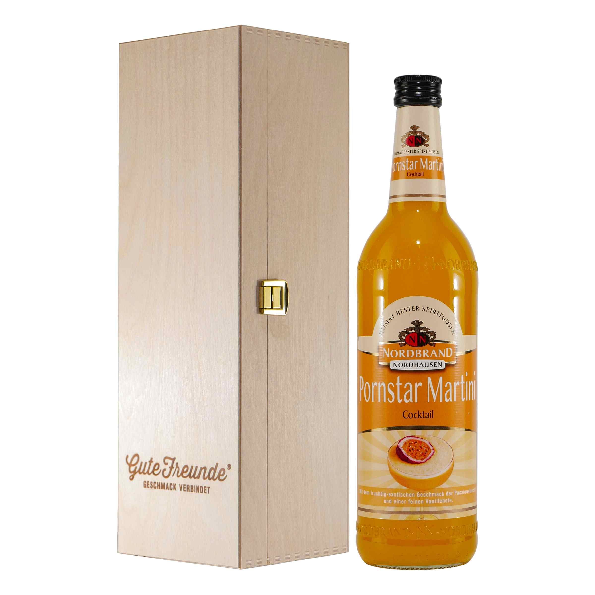 Nordbrand Pornstar Martini mit Geschenk-Holzkiste