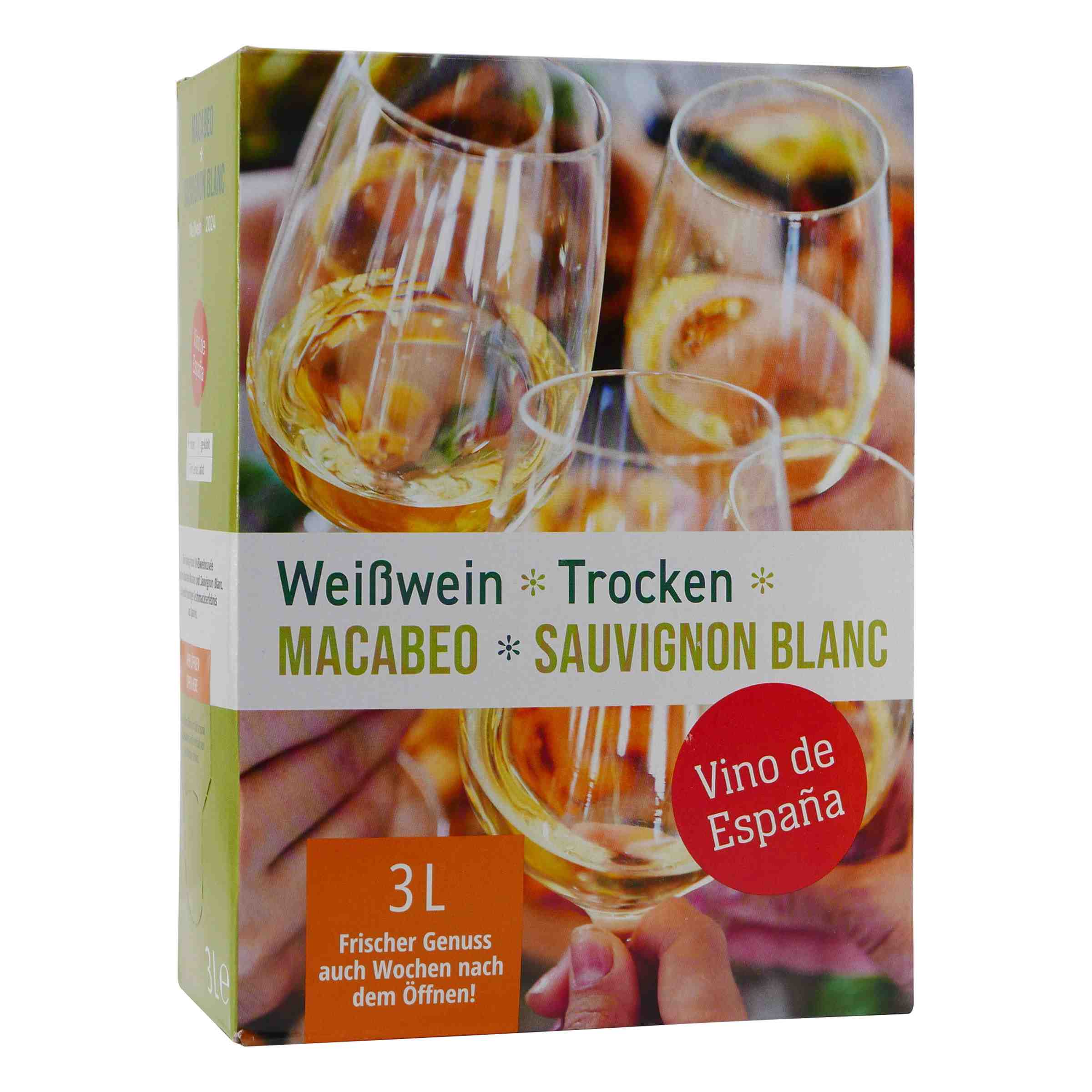 Vino de España Macabeo Sauvignon Blanc BIB 3,0L -trocken-