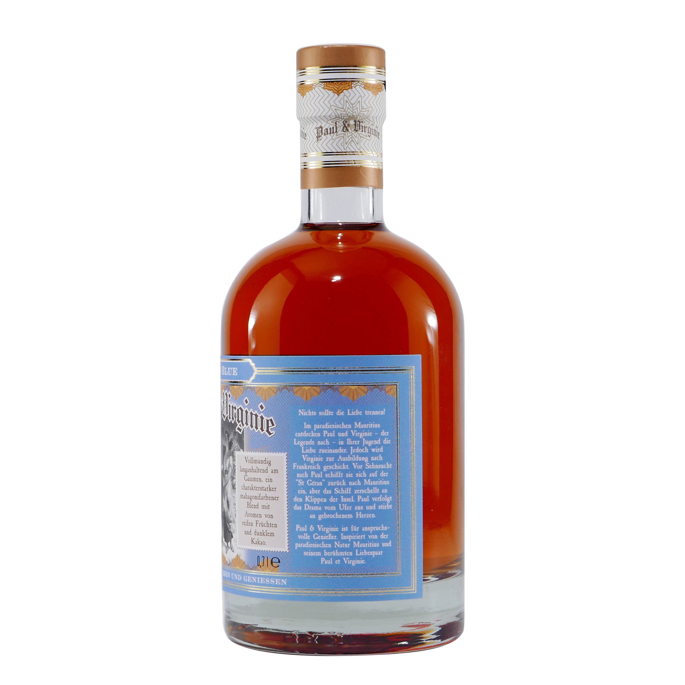 Paul & Virginie Eden Blue Rum mit Geschenk-Holzkiste