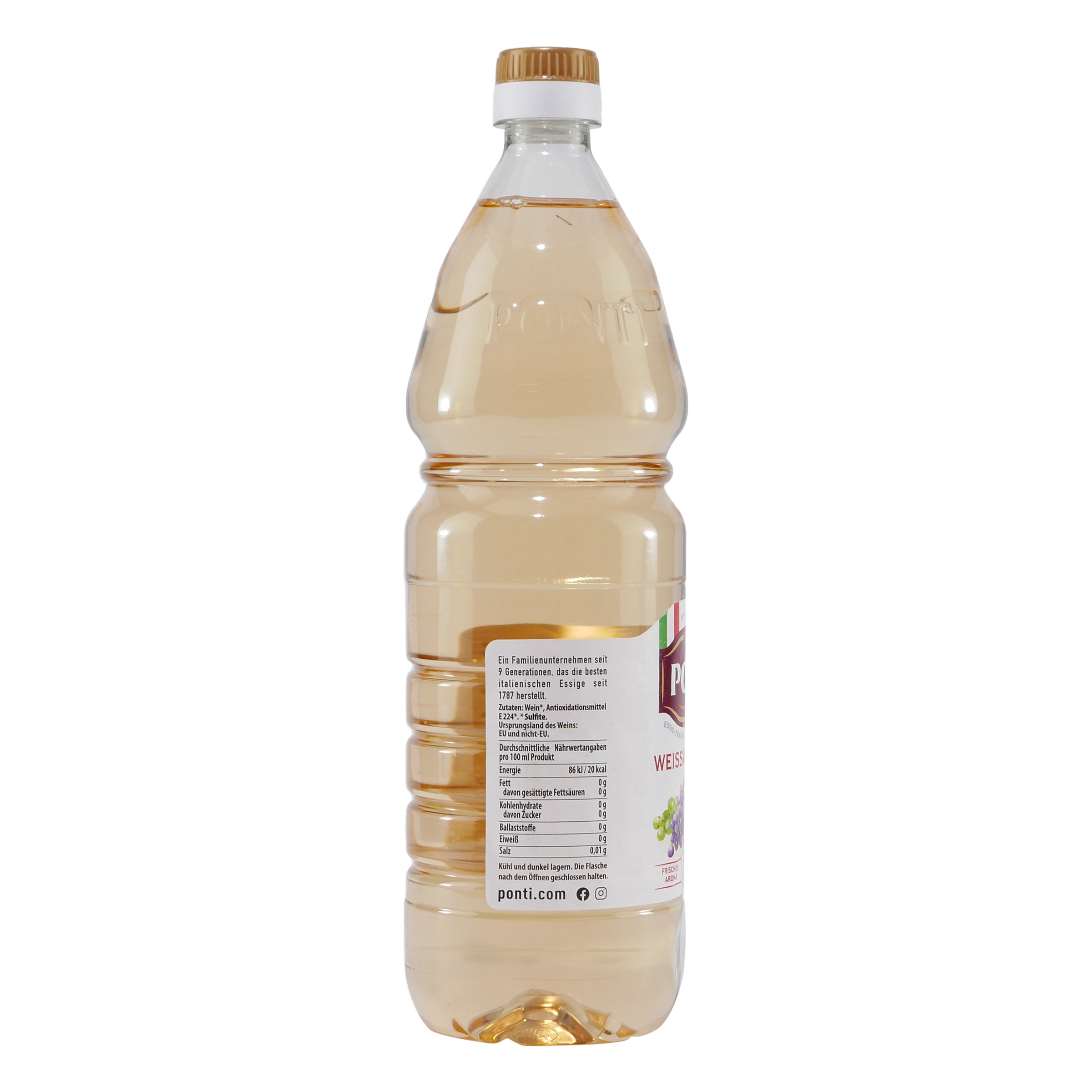 Ponti Weißwein-Essig 6% Säure (12 x 1,0L)