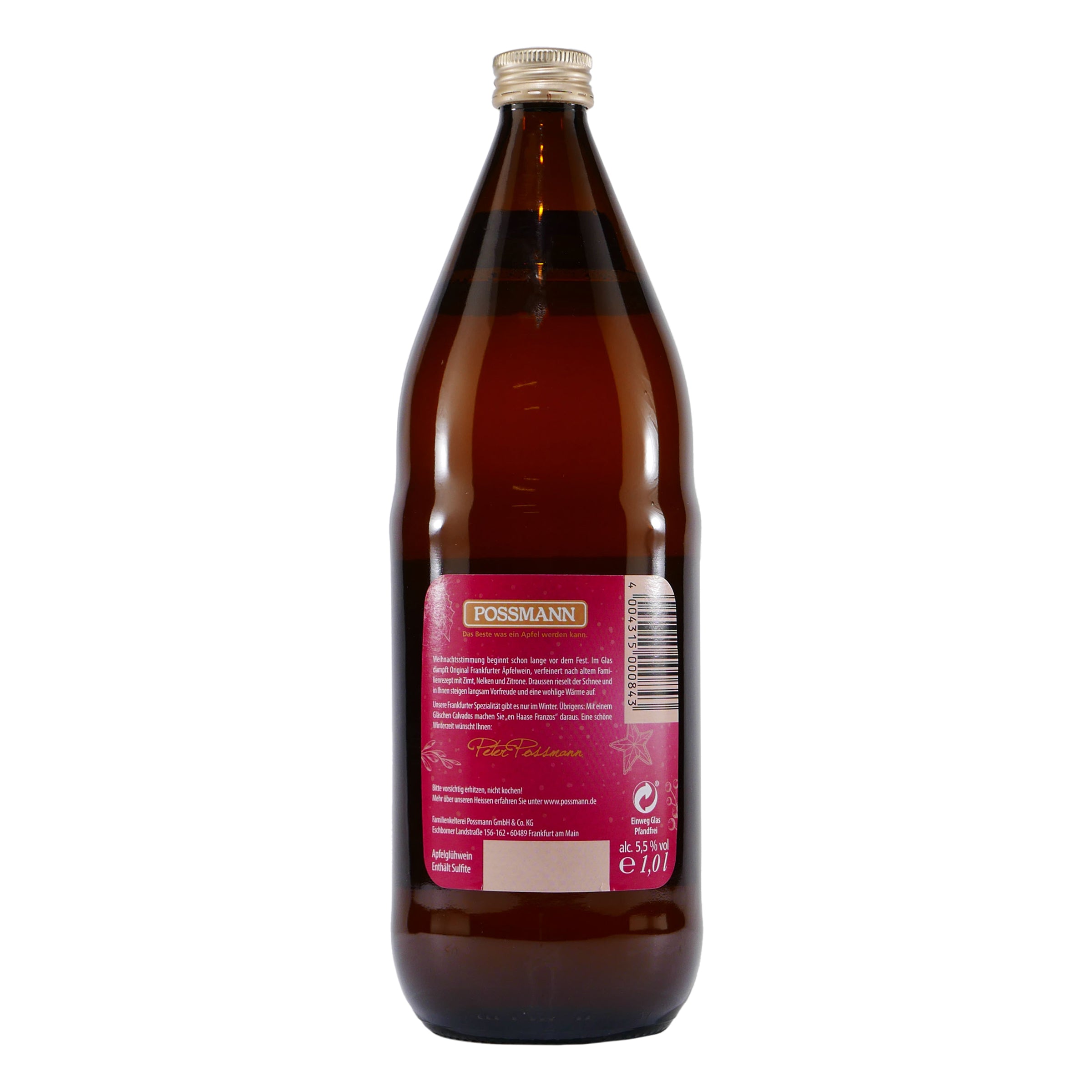 Possmann Heißer Apfelglühwein (6 x 1,0L)