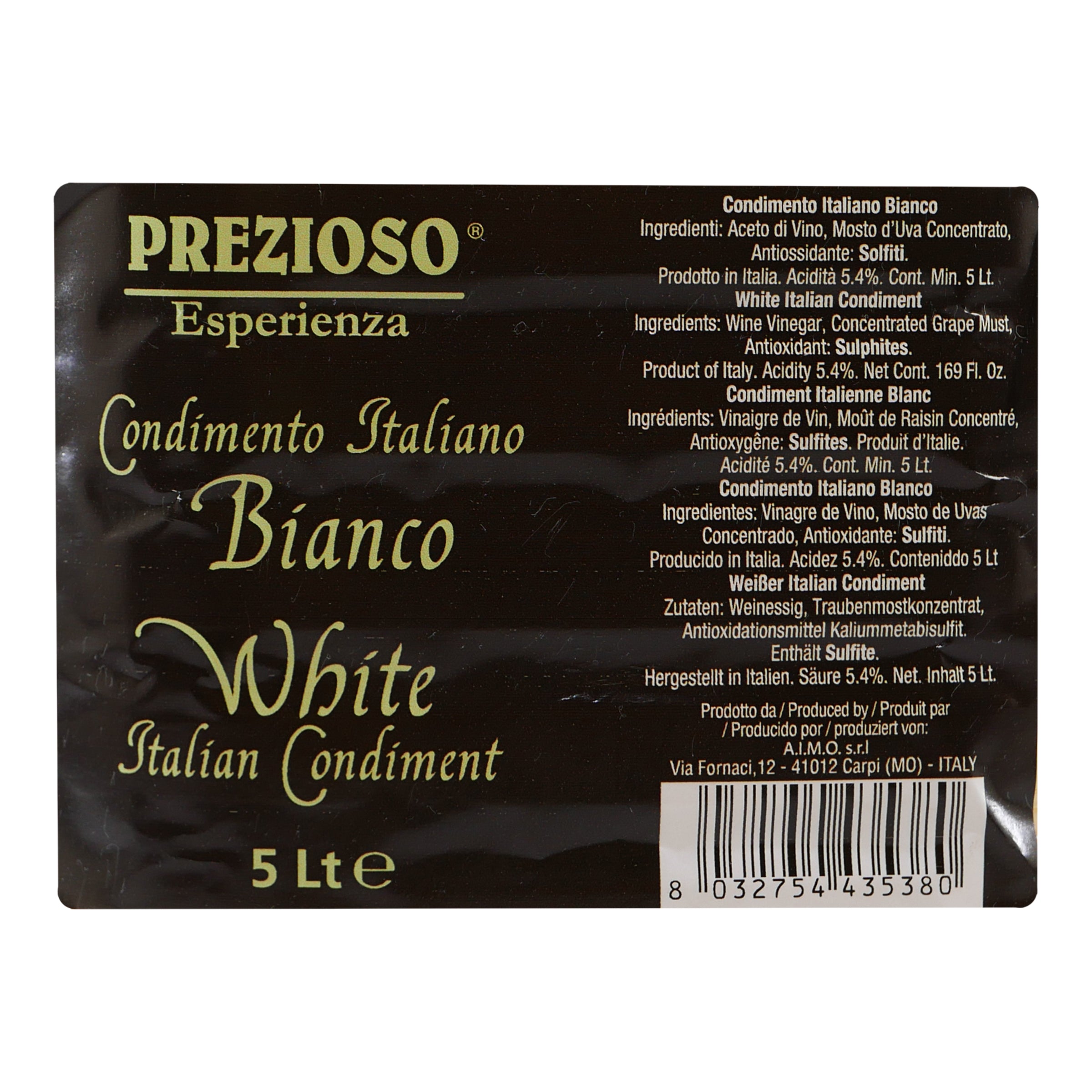 Prezioso Balsamico -hell- 5L: Premium Essig für kulinarische Kreationen